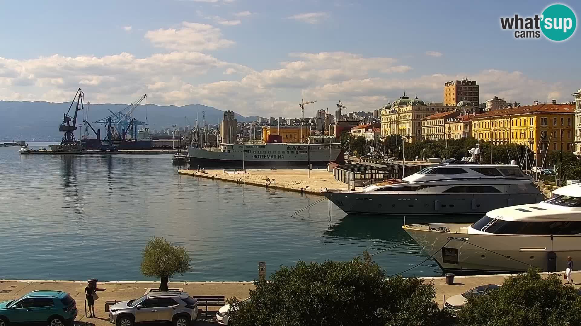 Die Riva und Marina in Rijeka – Live Webcam Kroatien