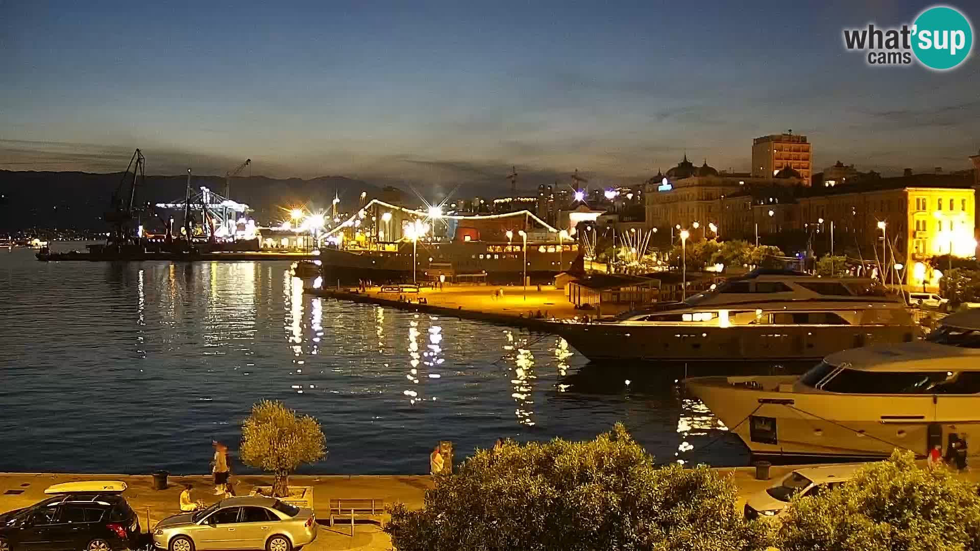 La Riva et Marina à Rijeka – Live Webcam Croatie