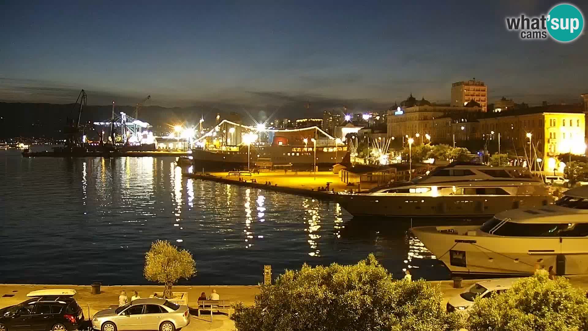 La Riva et Marina à Rijeka – Live Webcam Croatie