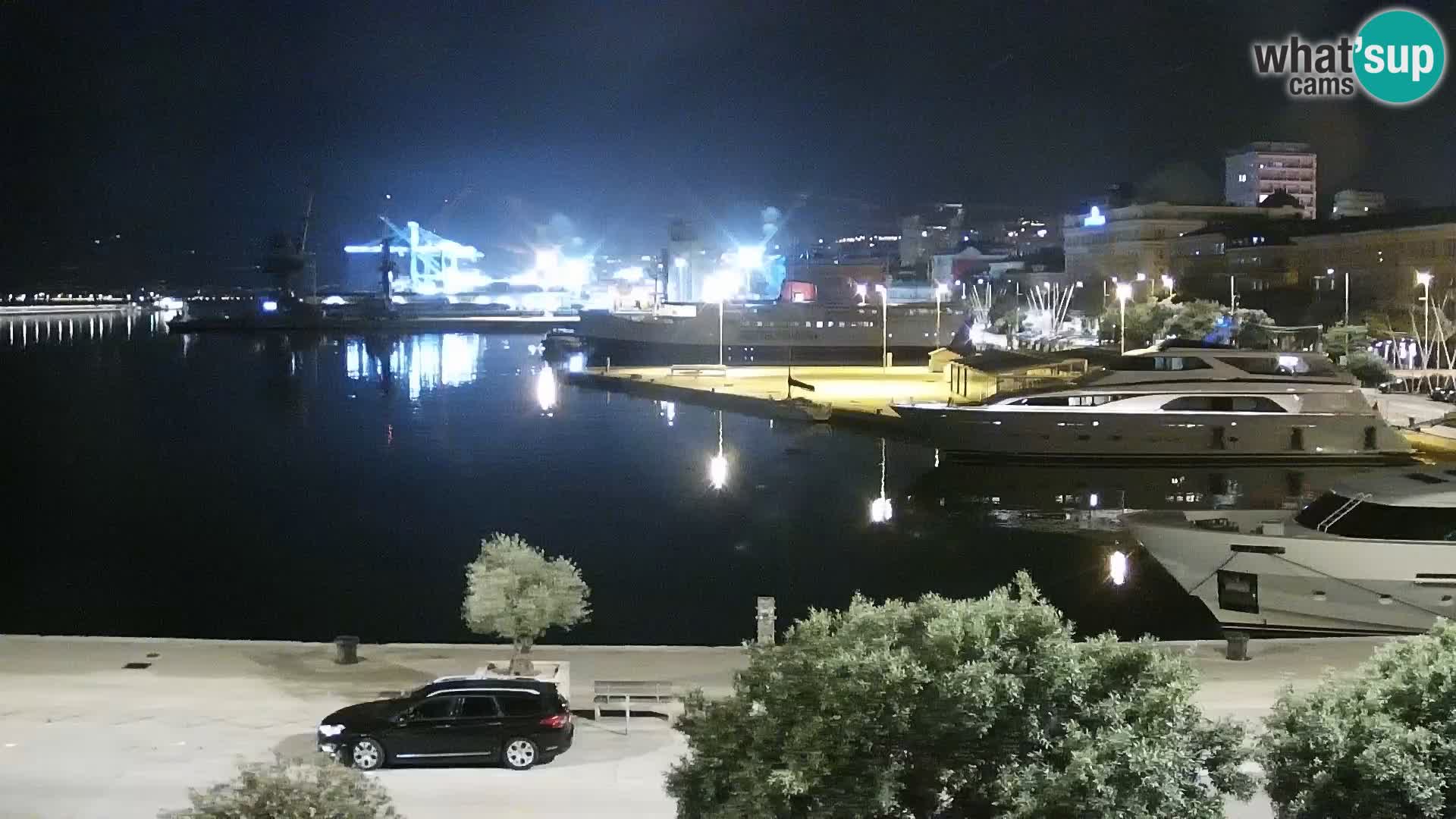 Die Riva und Marina in Rijeka – Live Webcam Kroatien