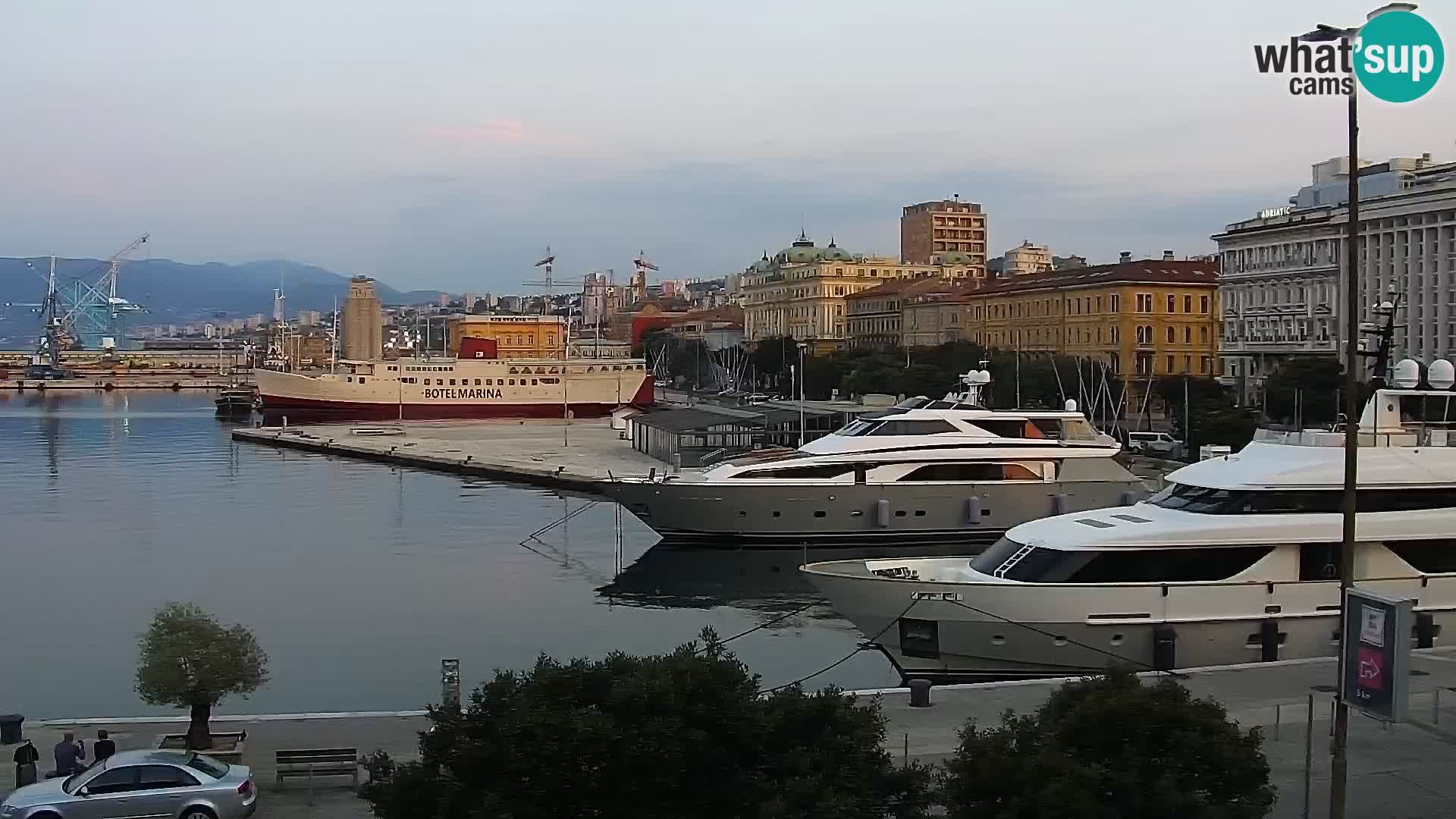 Die Riva und Marina in Rijeka – Live Webcam Kroatien