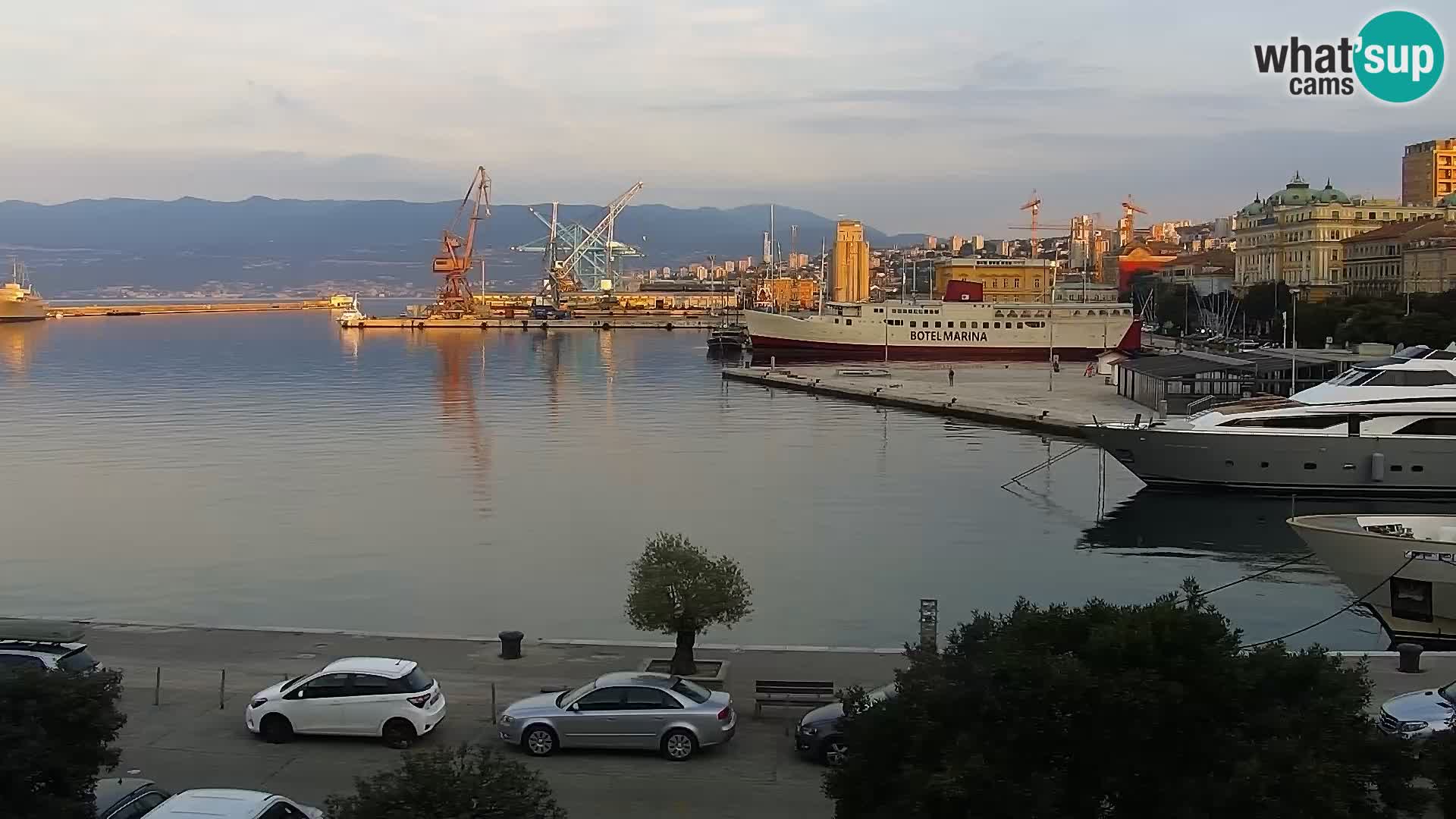 Die Riva und Marina in Rijeka – Live Webcam Kroatien