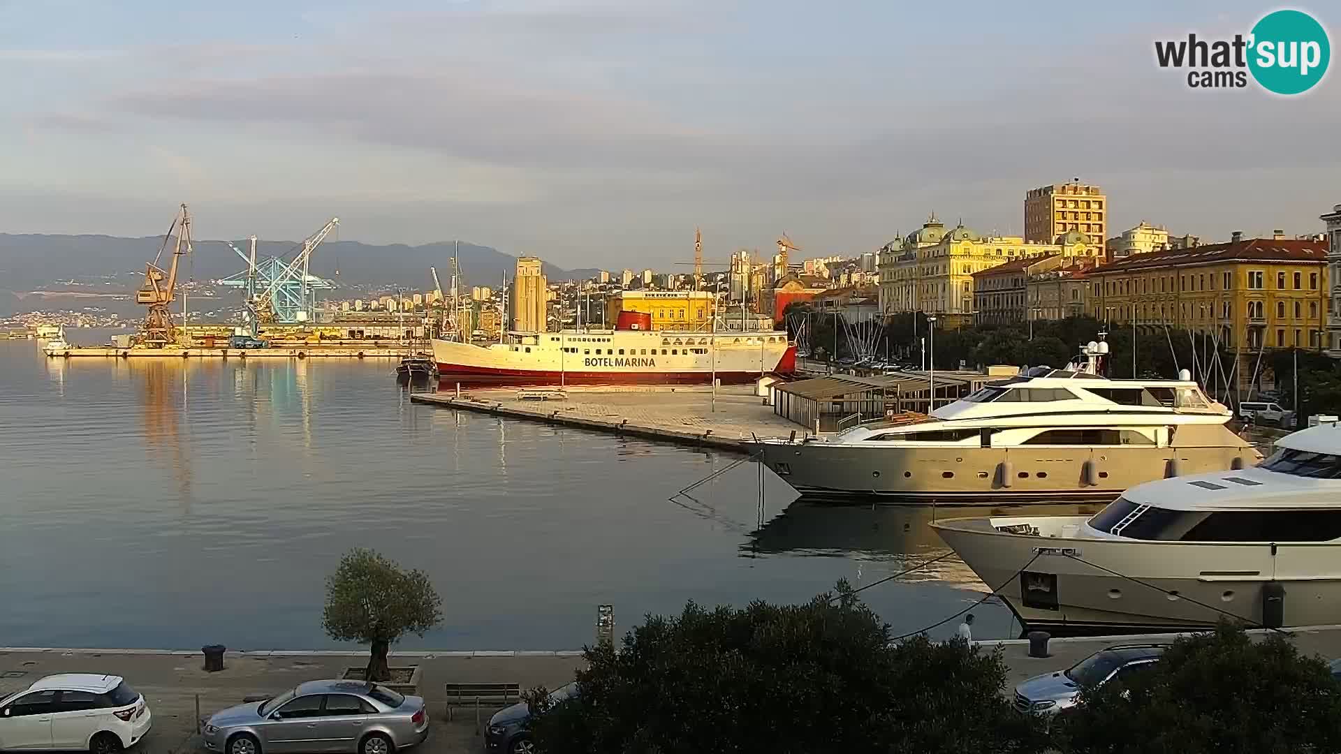 Die Riva und Marina in Rijeka – Live Webcam Kroatien