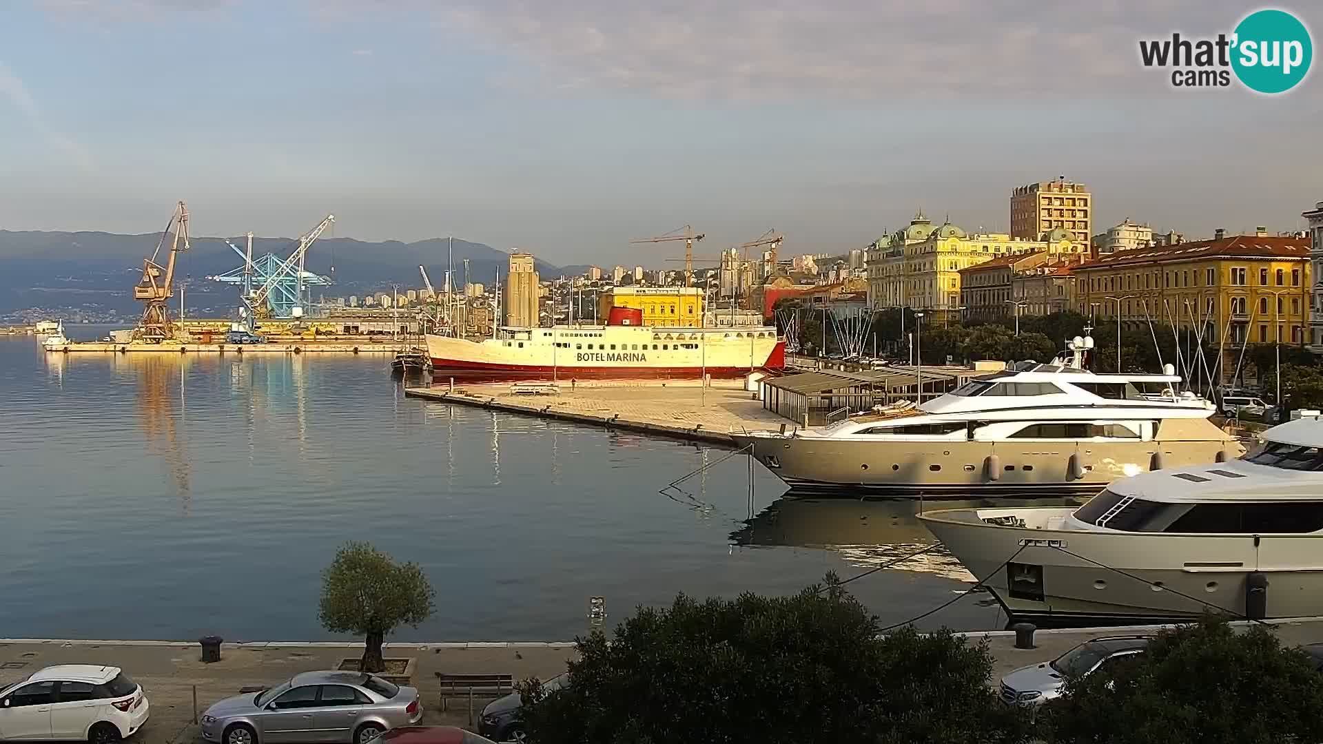 Die Riva und Marina in Rijeka – Live Webcam Kroatien