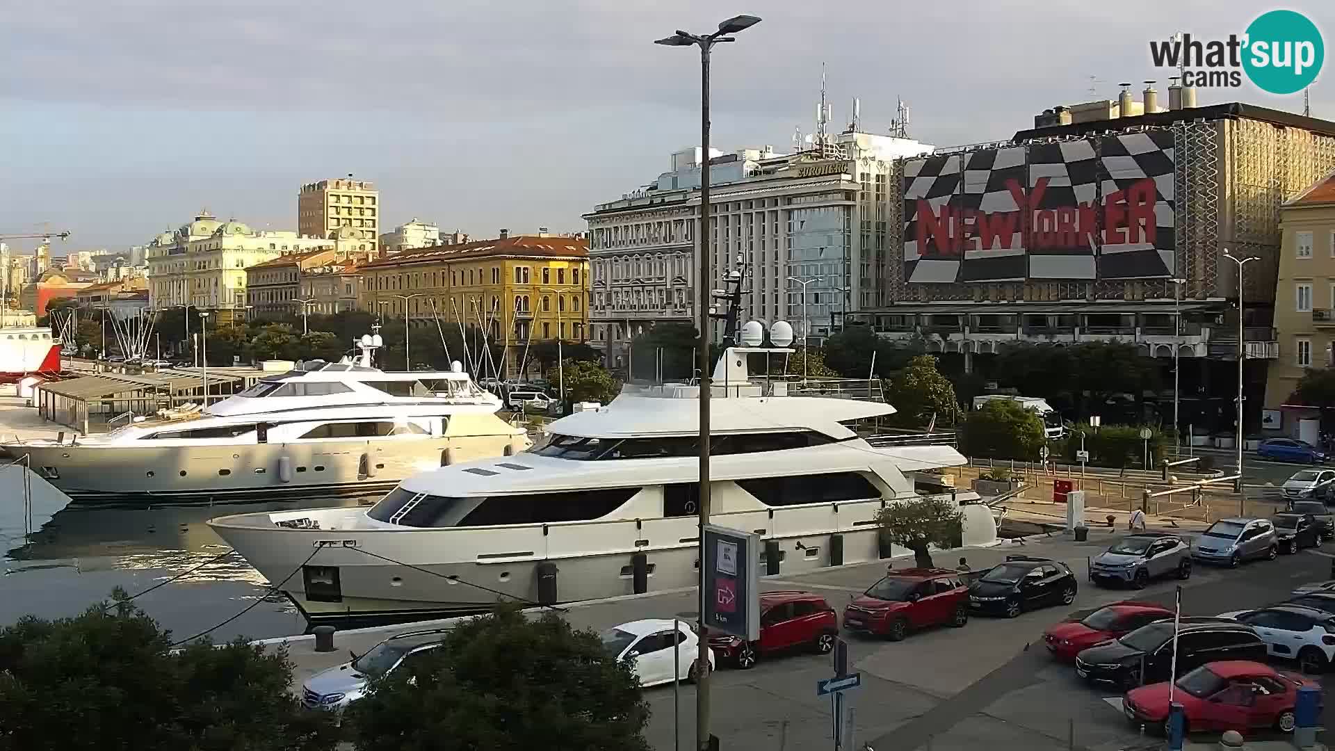 The Riva and Marina in Rijeka  – Live Webcam Croatia