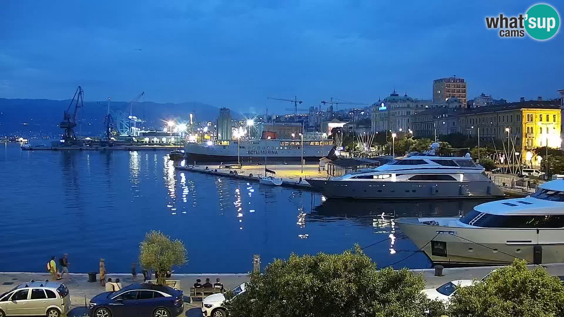 The Riva and Marina in Rijeka  – Live Webcam Croatia