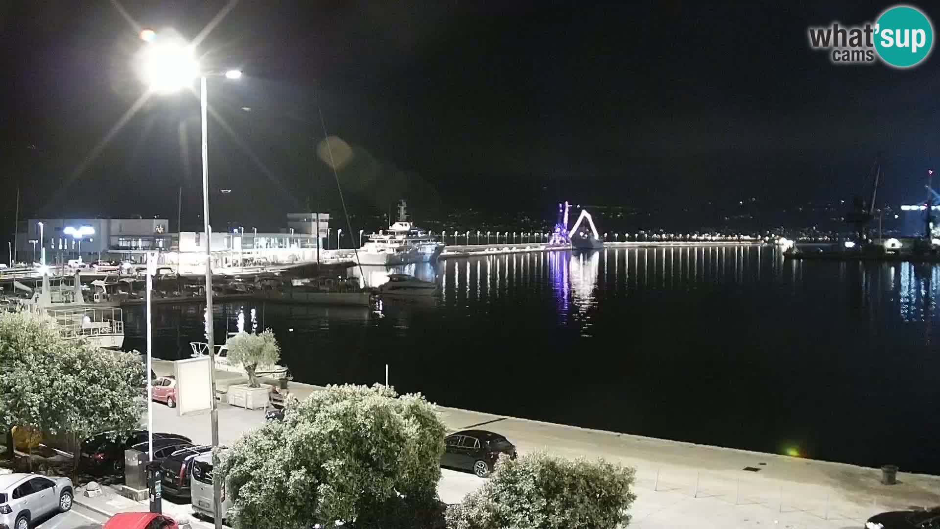 La Riva et Marina à Rijeka – Live Webcam Croatie