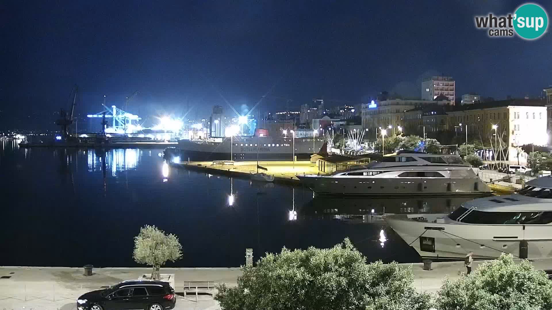 Die Riva und Marina in Rijeka – Live Webcam Kroatien