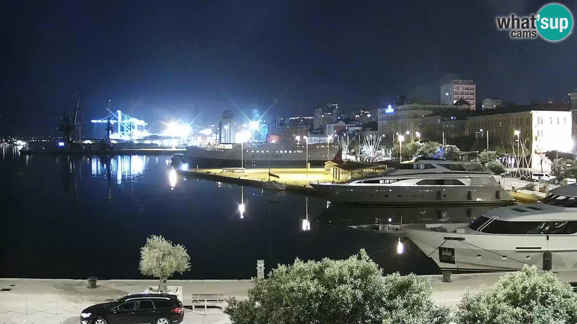 The Riva and Marina in Rijeka  – Live Webcam Croatia