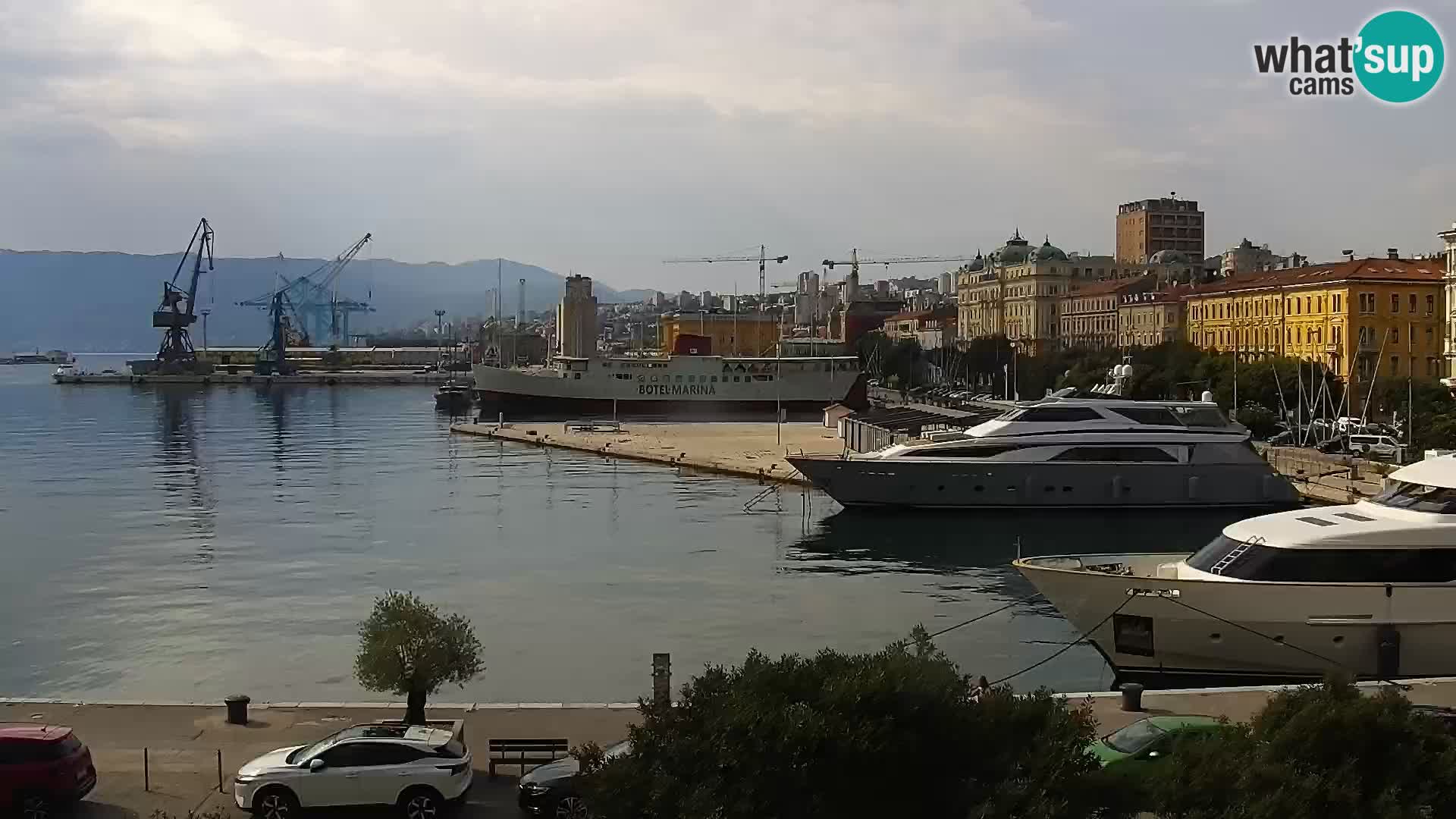 Die Riva und Marina in Rijeka – Live Webcam Kroatien