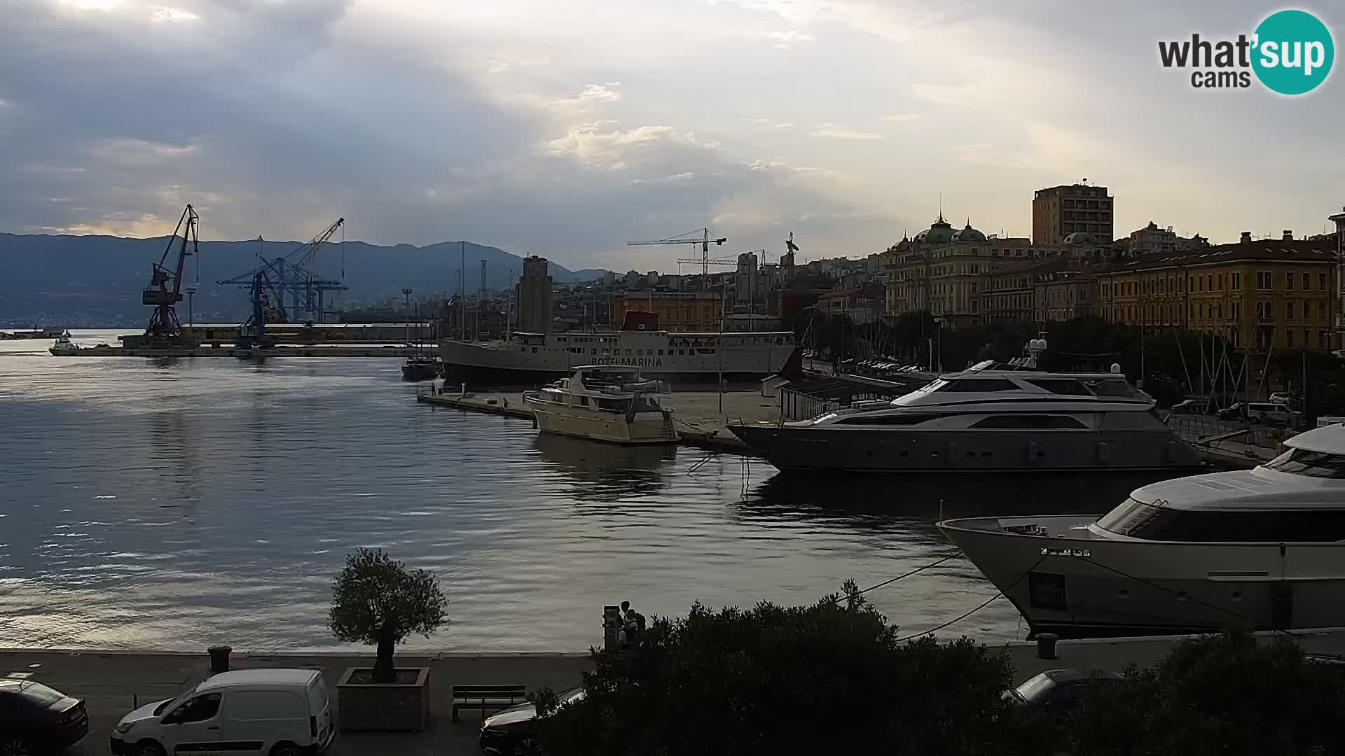 The Riva and Marina in Rijeka  – Live Webcam Croatia