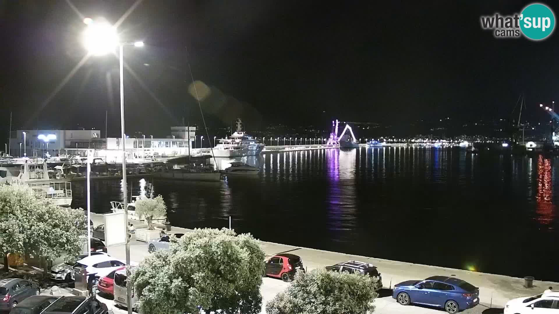 Die Riva und Marina in Rijeka – Live Webcam Kroatien