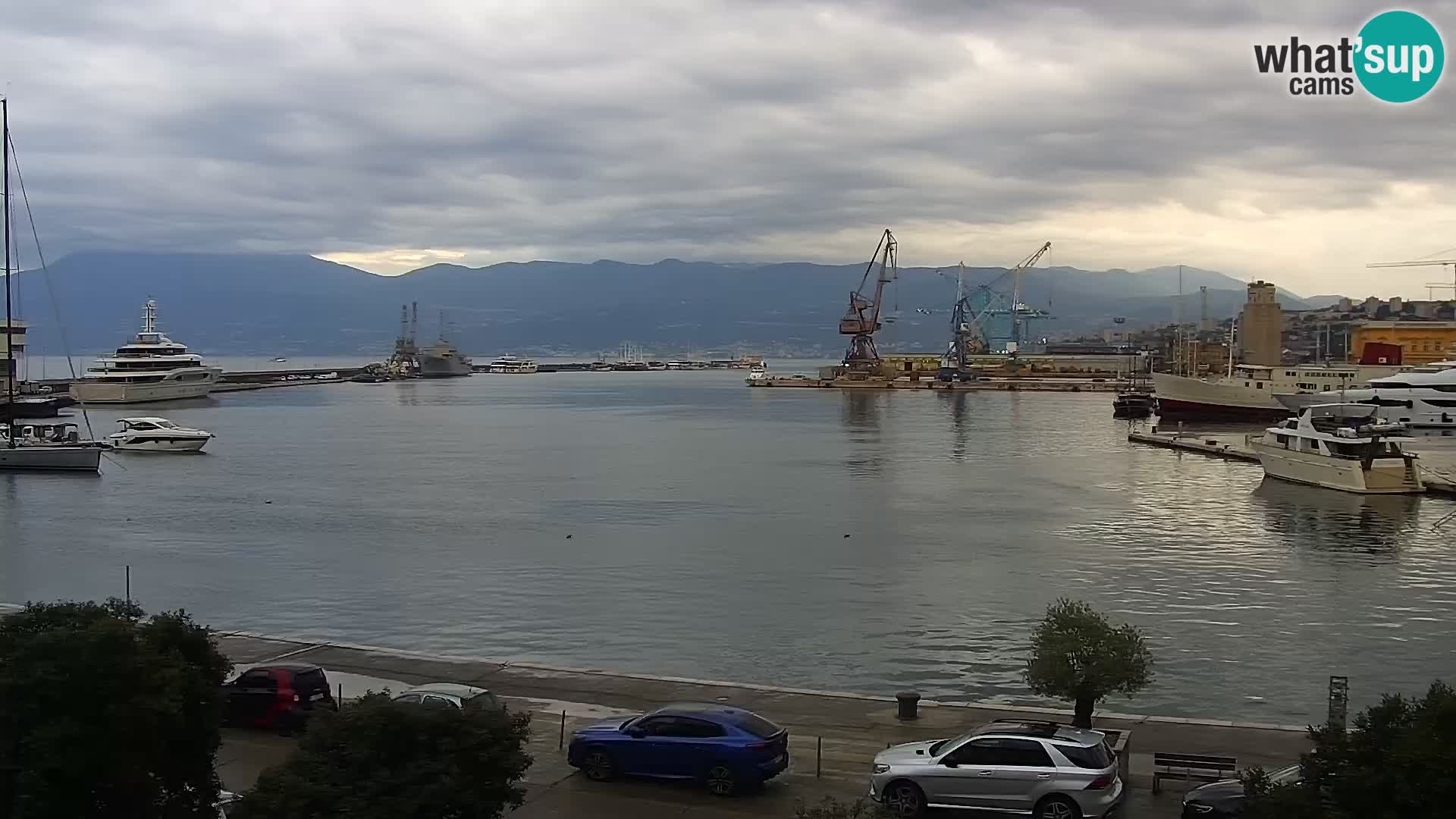 Die Riva und Marina in Rijeka – Live Webcam Kroatien