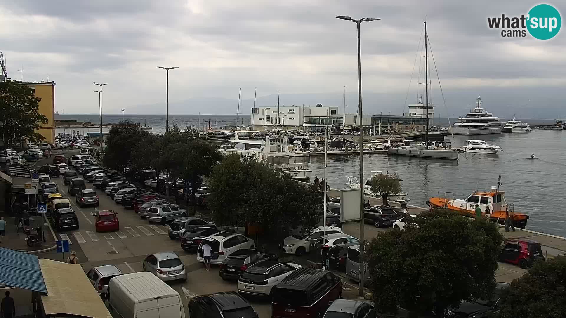 The Riva and Marina in Rijeka  – Live Webcam Croatia