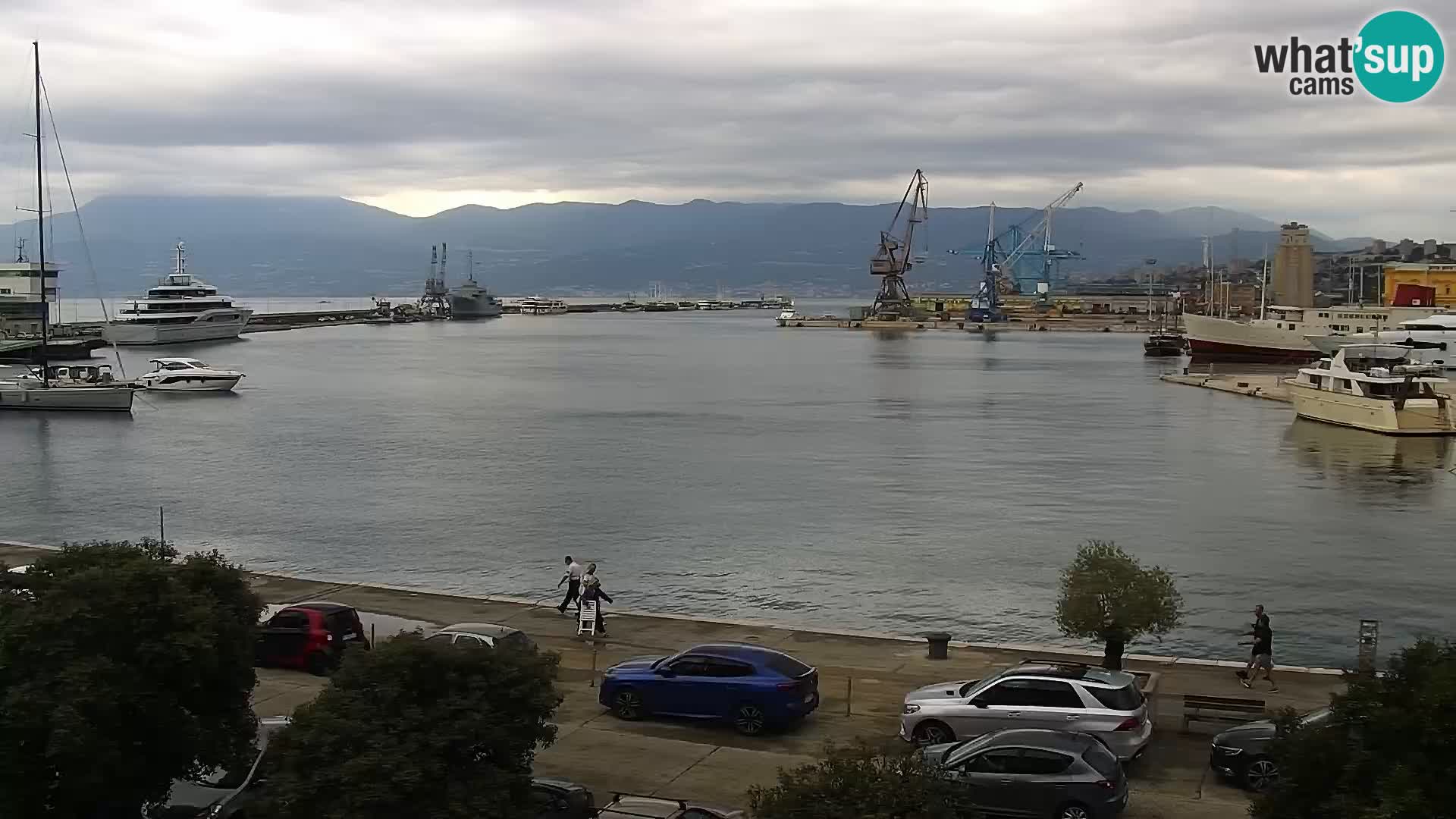 La Riva y Marina en Rijeka – Webcam en vivo Croacia
