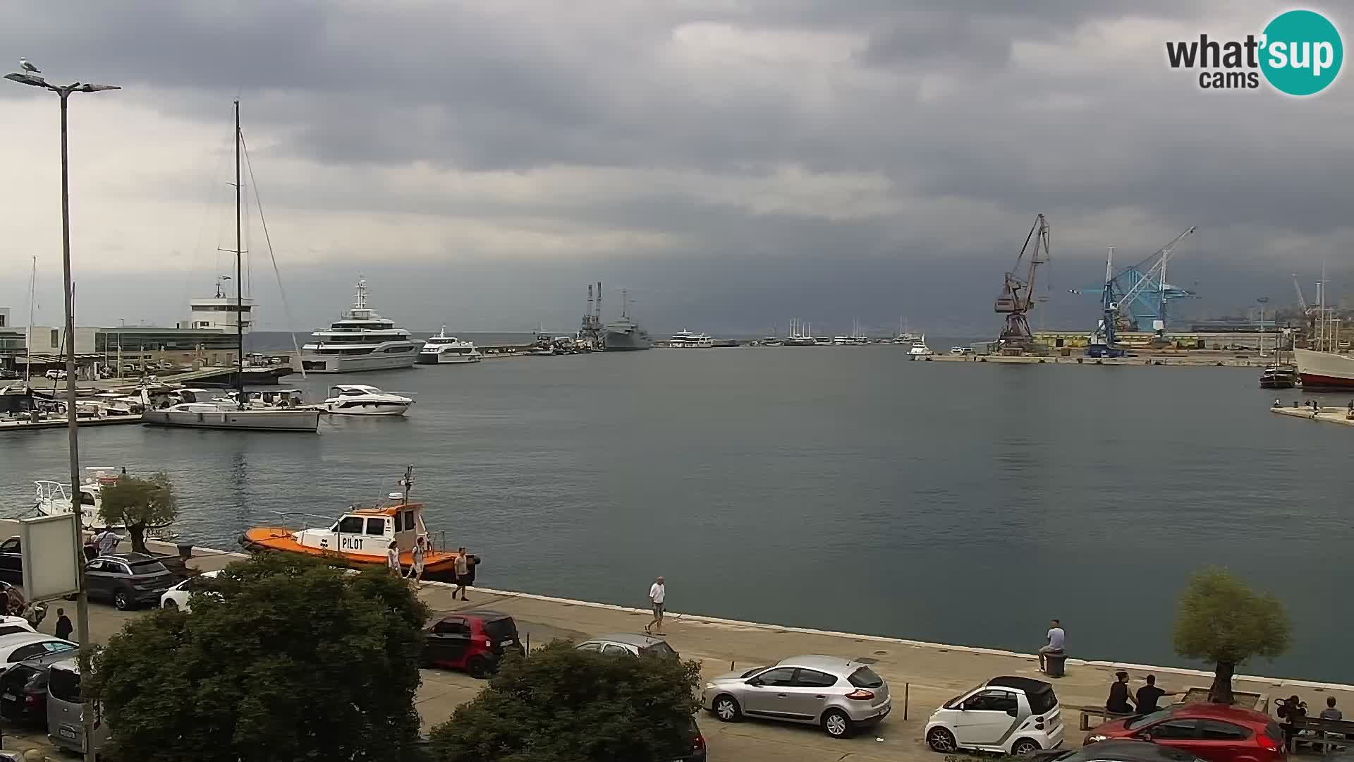 Die Riva und Marina in Rijeka – Live Webcam Kroatien