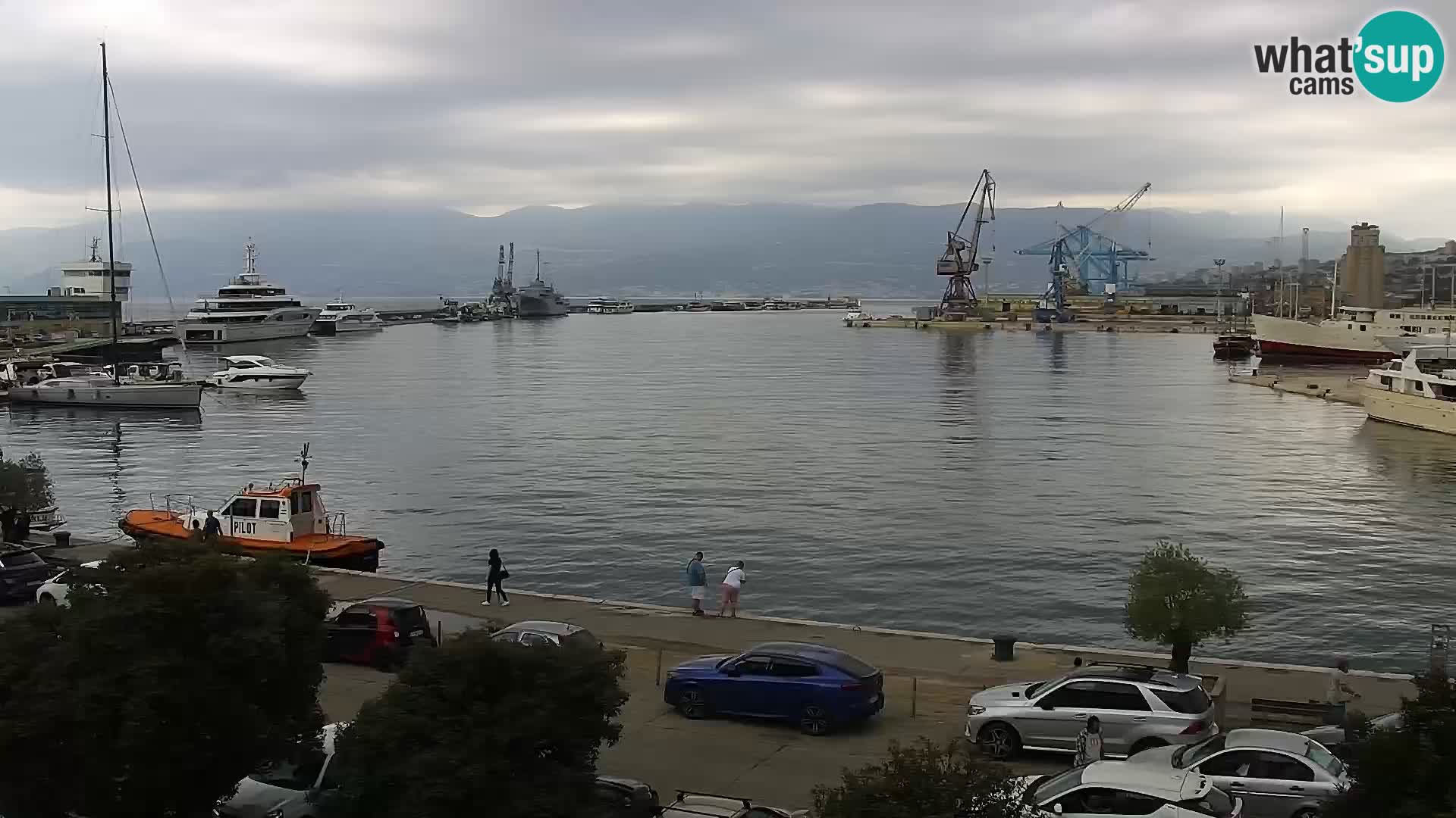 Die Riva und Marina in Rijeka – Live Webcam Kroatien