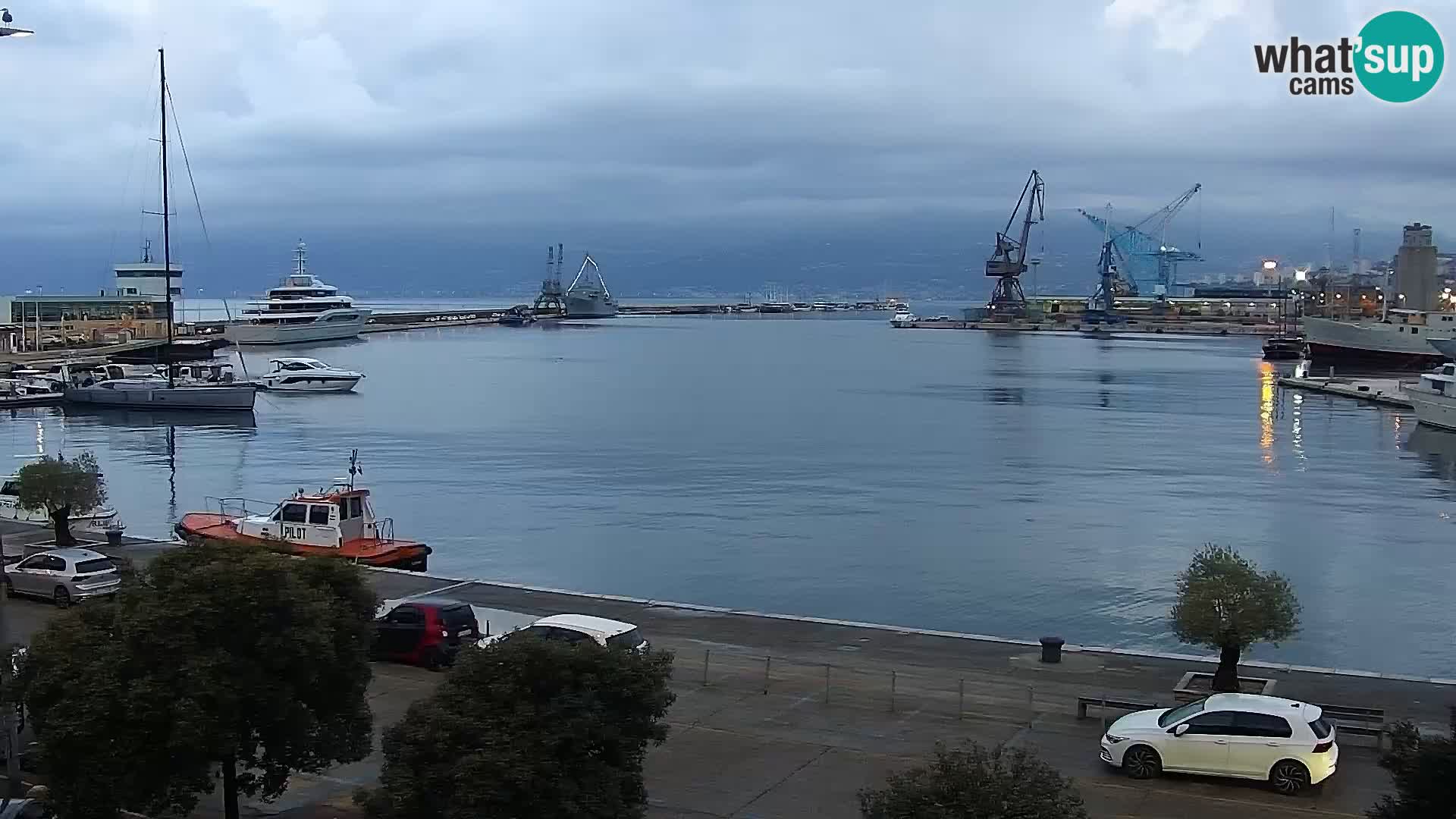 The Riva and Marina in Rijeka  – Live Webcam Croatia
