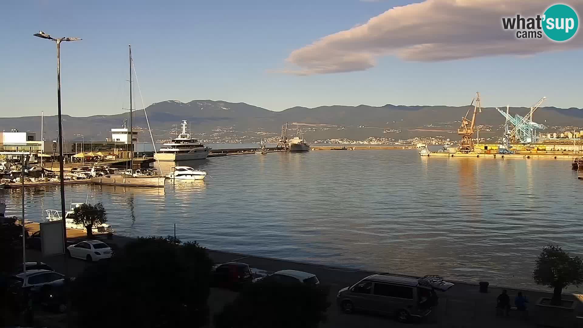 La Riva e la Marina a Rijeka (Fiume) – Live Webcam Croazia