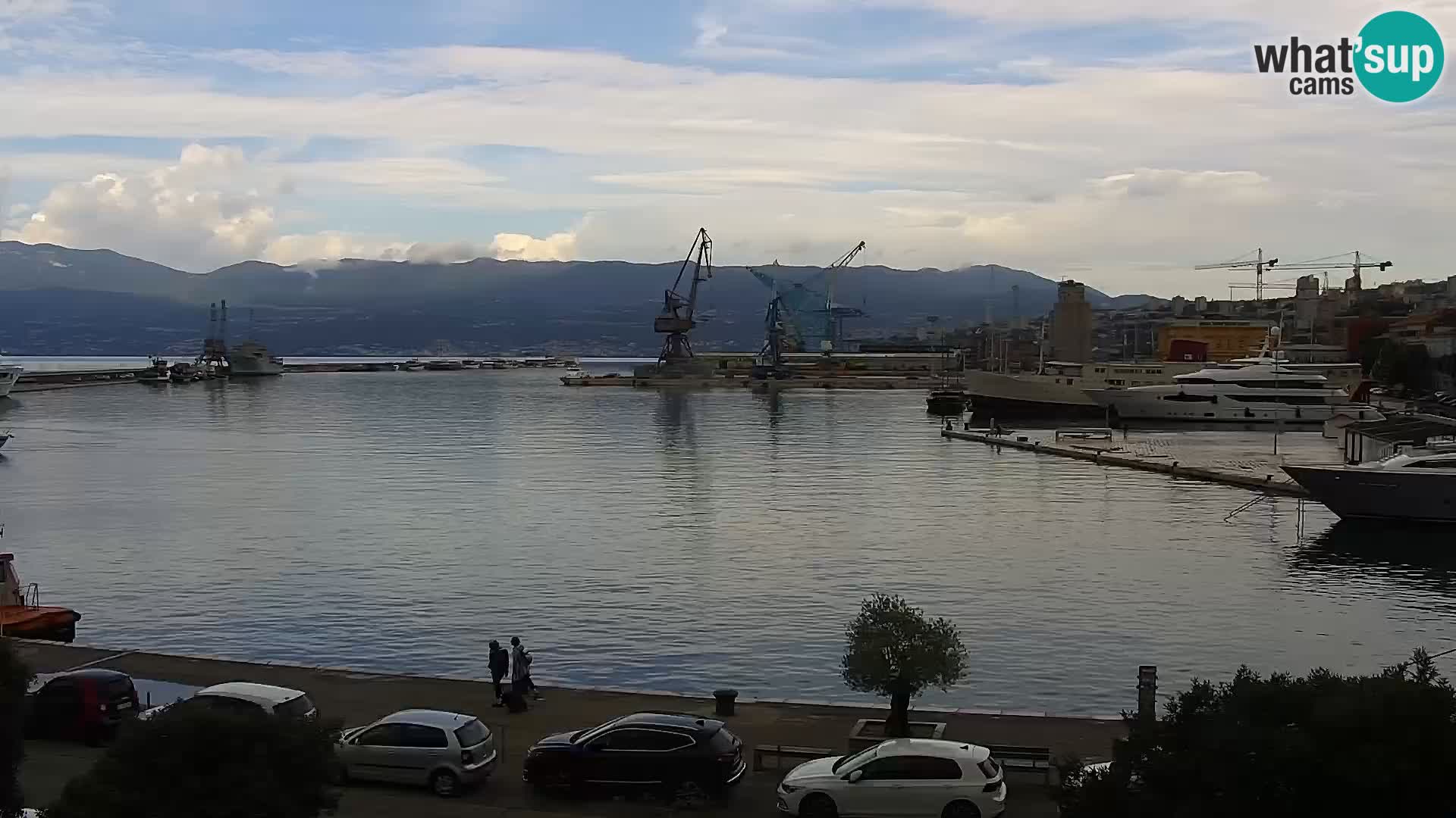 The Riva and Marina in Rijeka  – Live Webcam Croatia