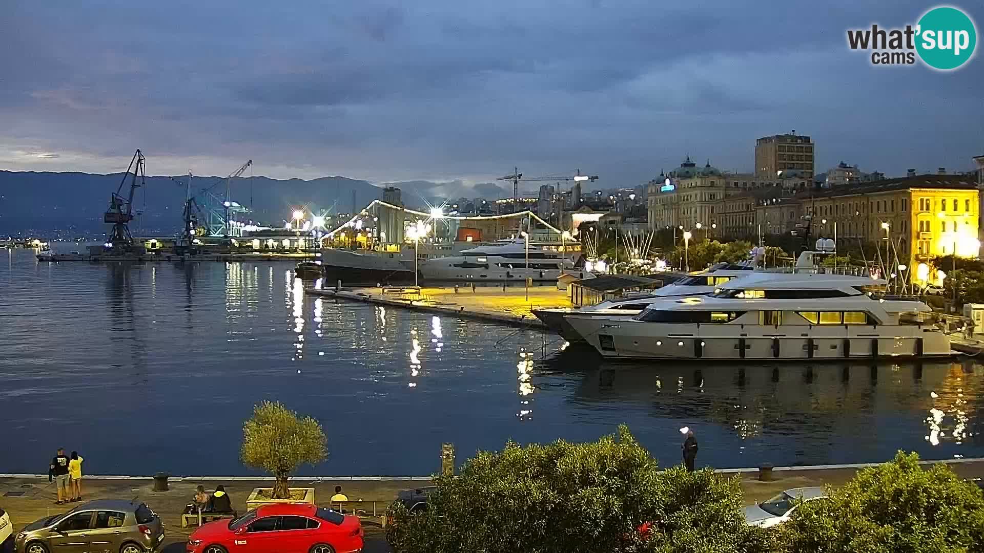 La Riva et Marina à Rijeka – Live Webcam Croatie