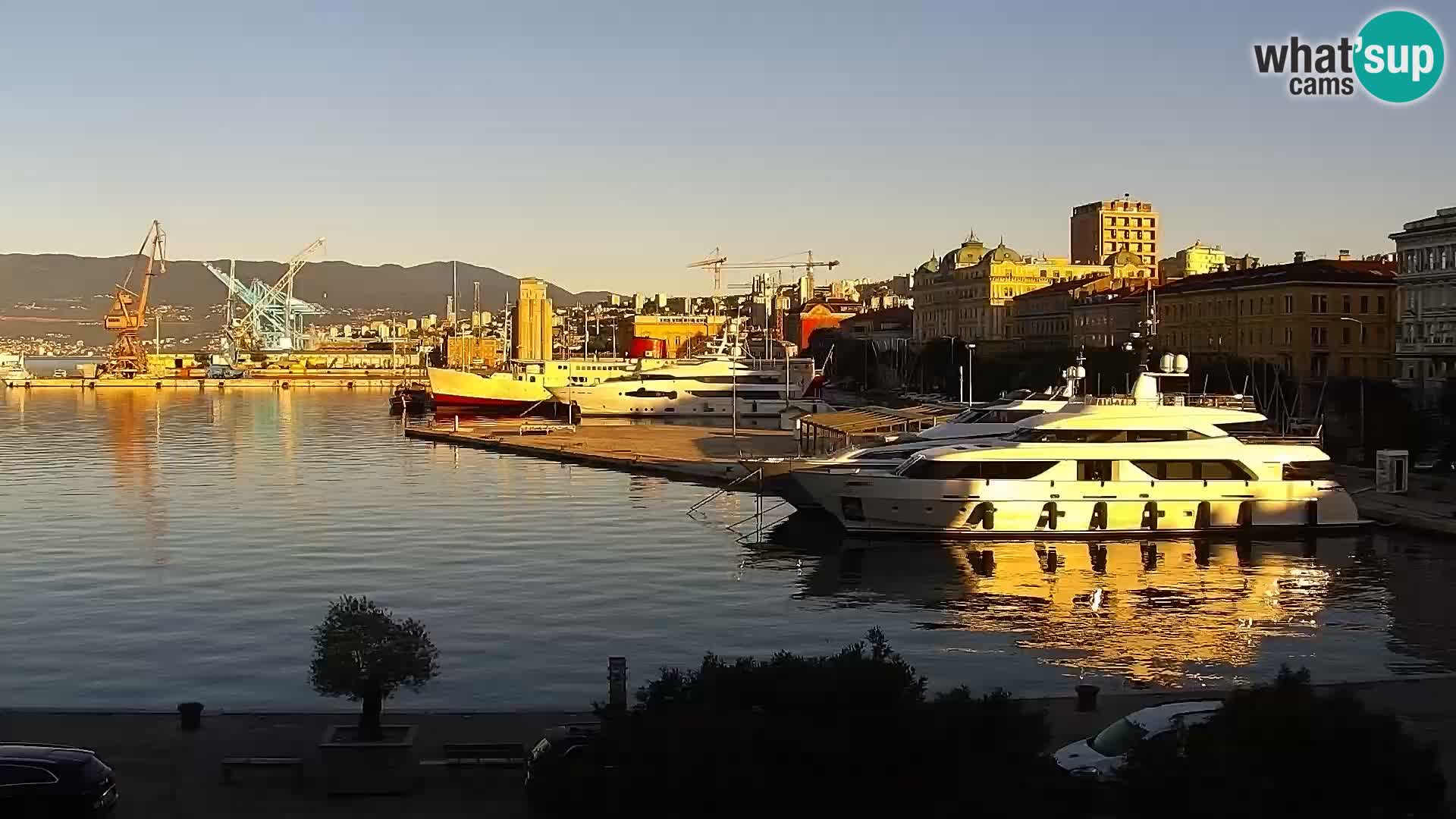 The Riva and Marina in Rijeka  – Live Webcam Croatia