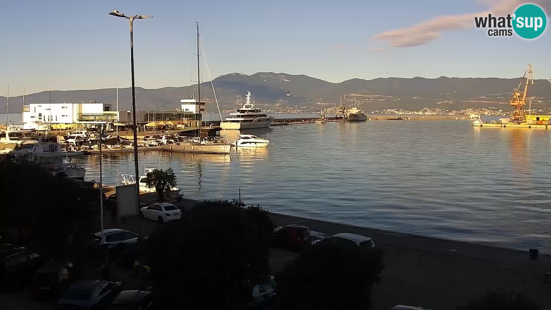Die Riva und Marina in Rijeka – Live Webcam Kroatien