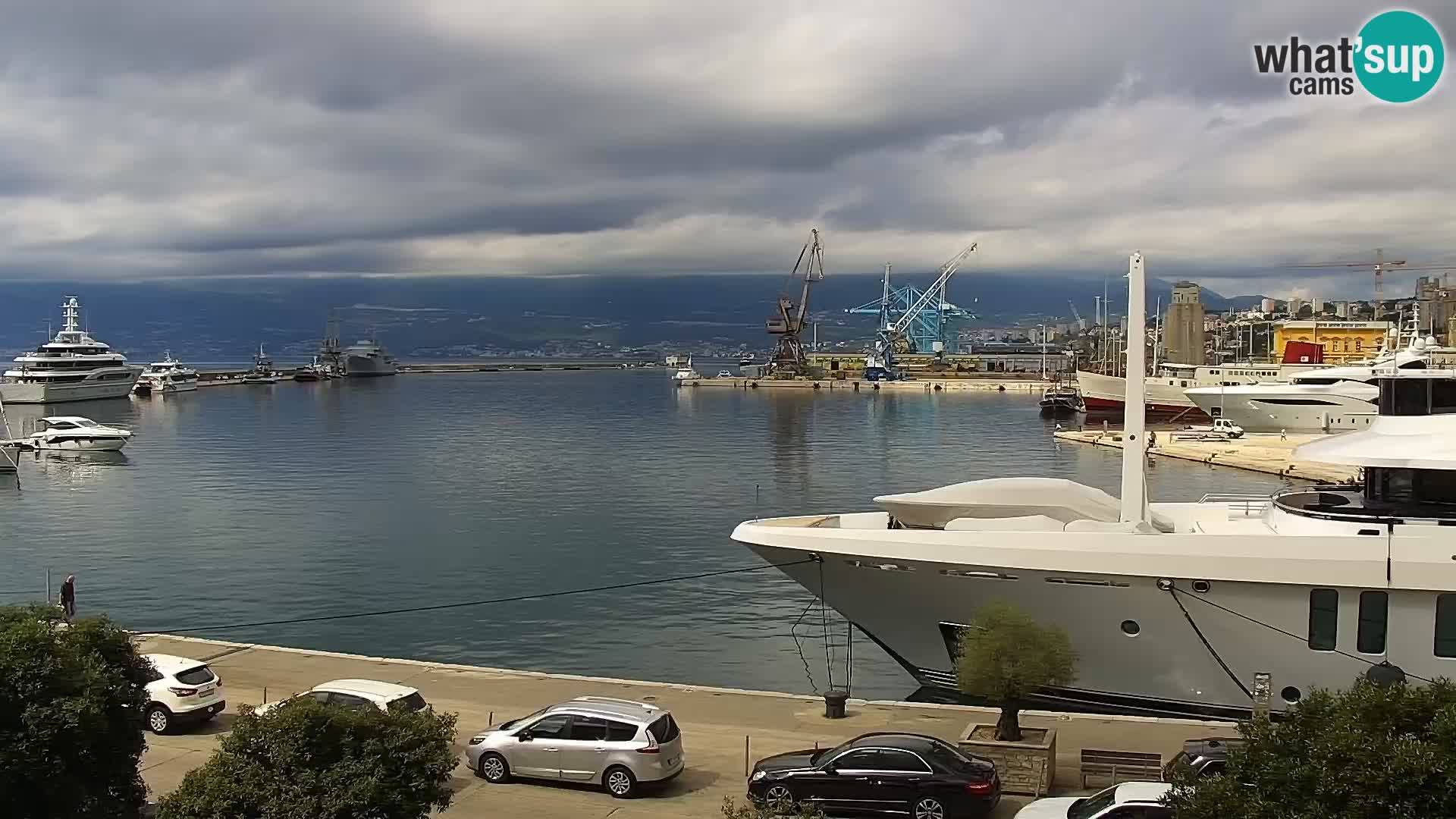 The Riva and Marina in Rijeka  – Live Webcam Croatia