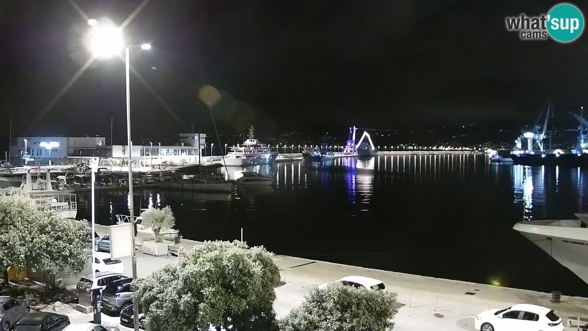 The Riva and Marina in Rijeka  – Live Webcam Croatia
