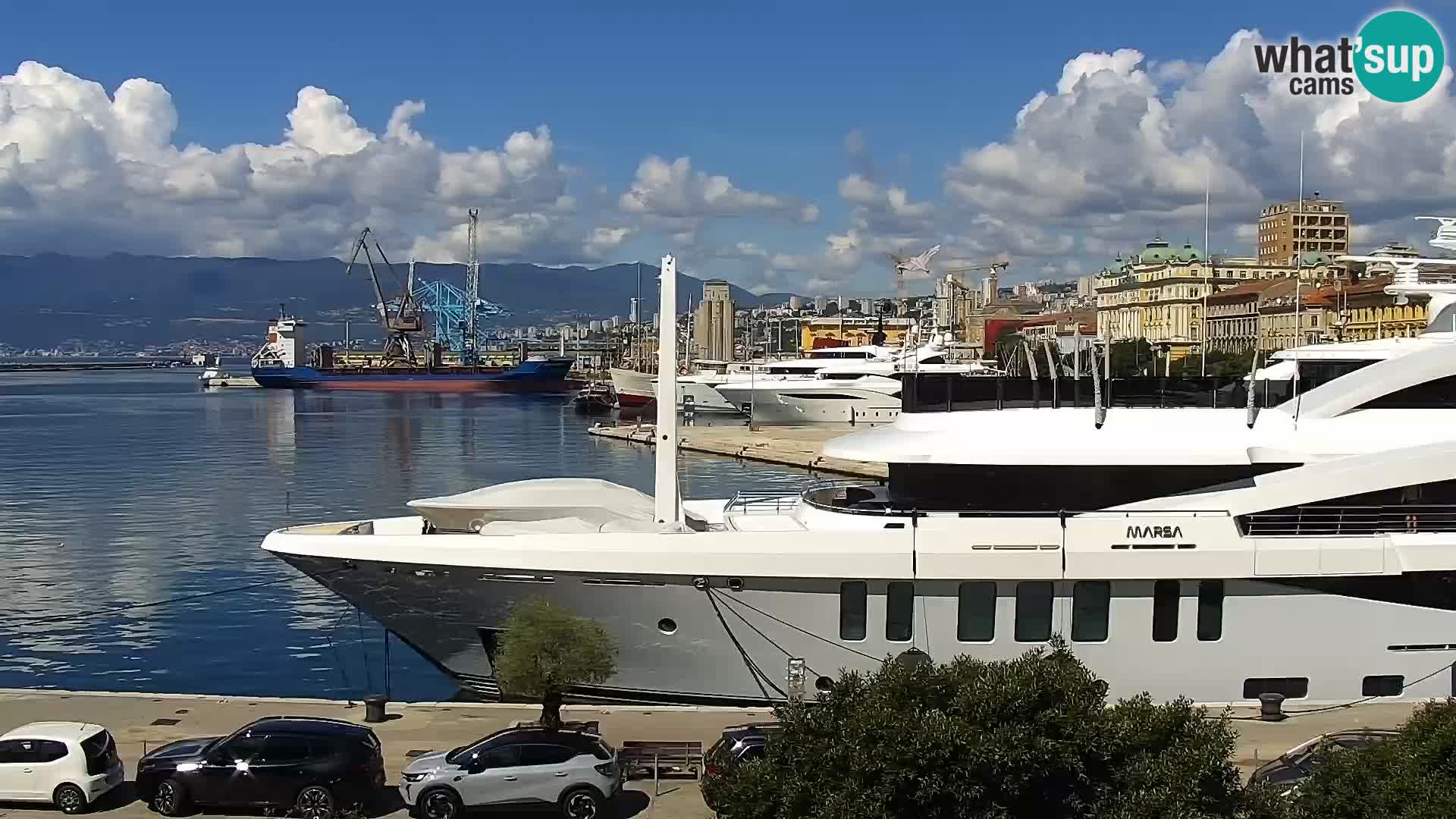 La Riva y Marina en Rijeka – Webcam en vivo Croacia