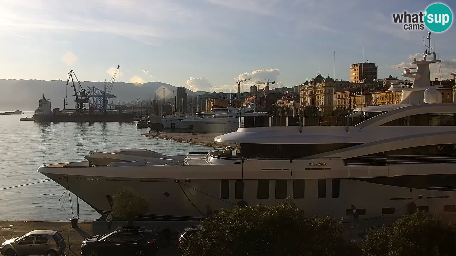 The Riva and Marina in Rijeka  – Live Webcam Croatia