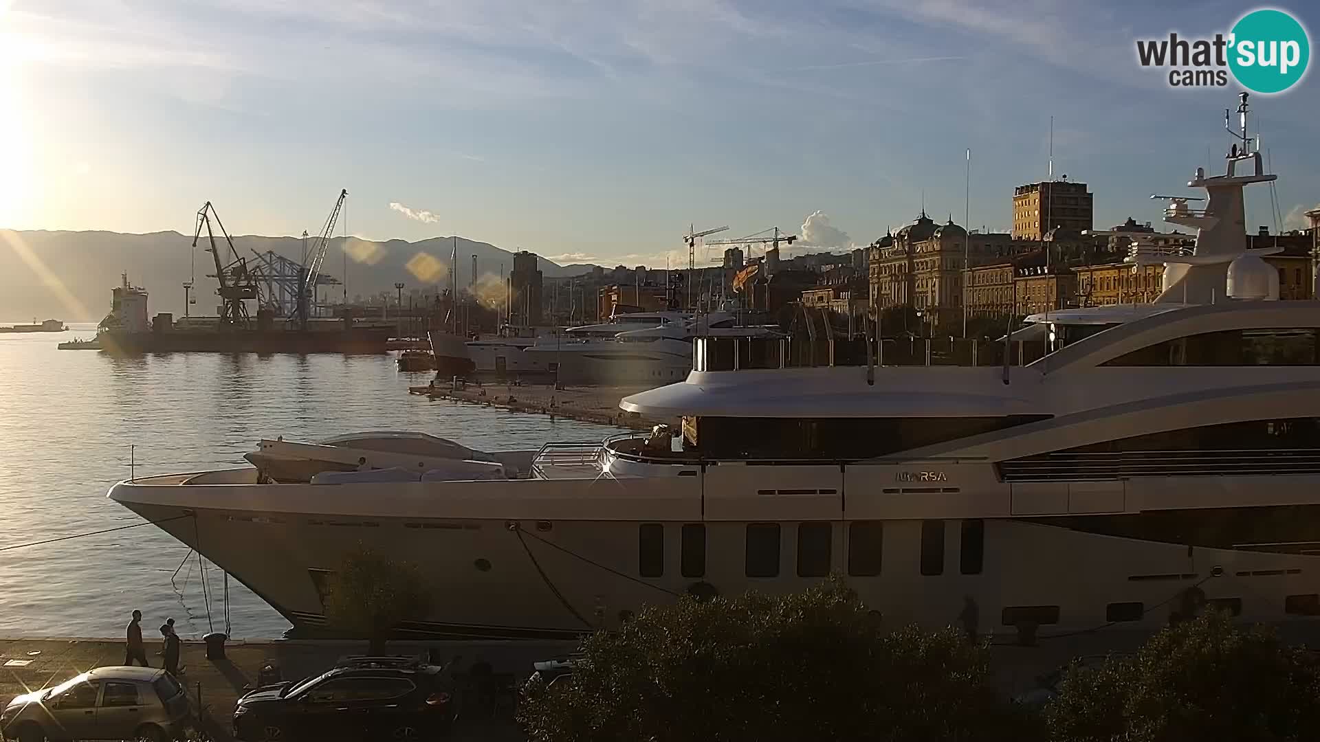 La Riva e la Marina a Rijeka (Fiume) – Live Webcam Croazia