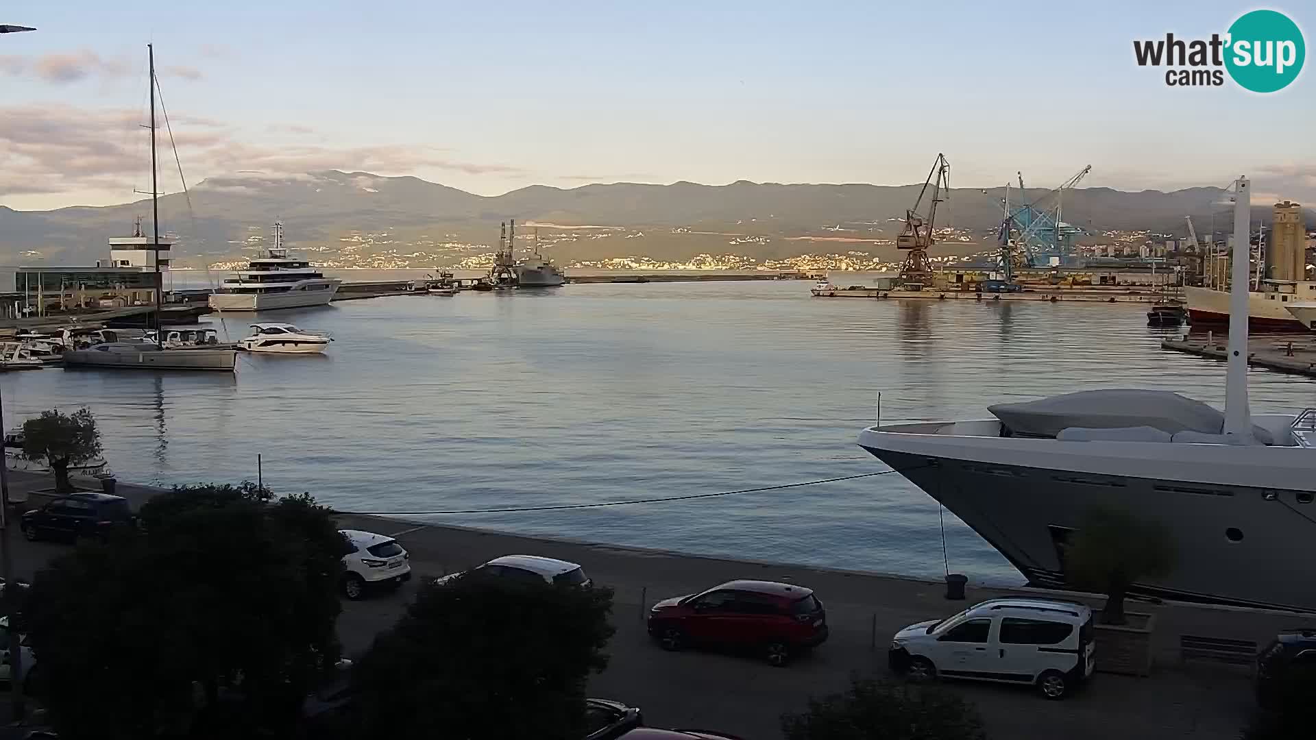 The Riva and Marina in Rijeka  – Live Webcam Croatia