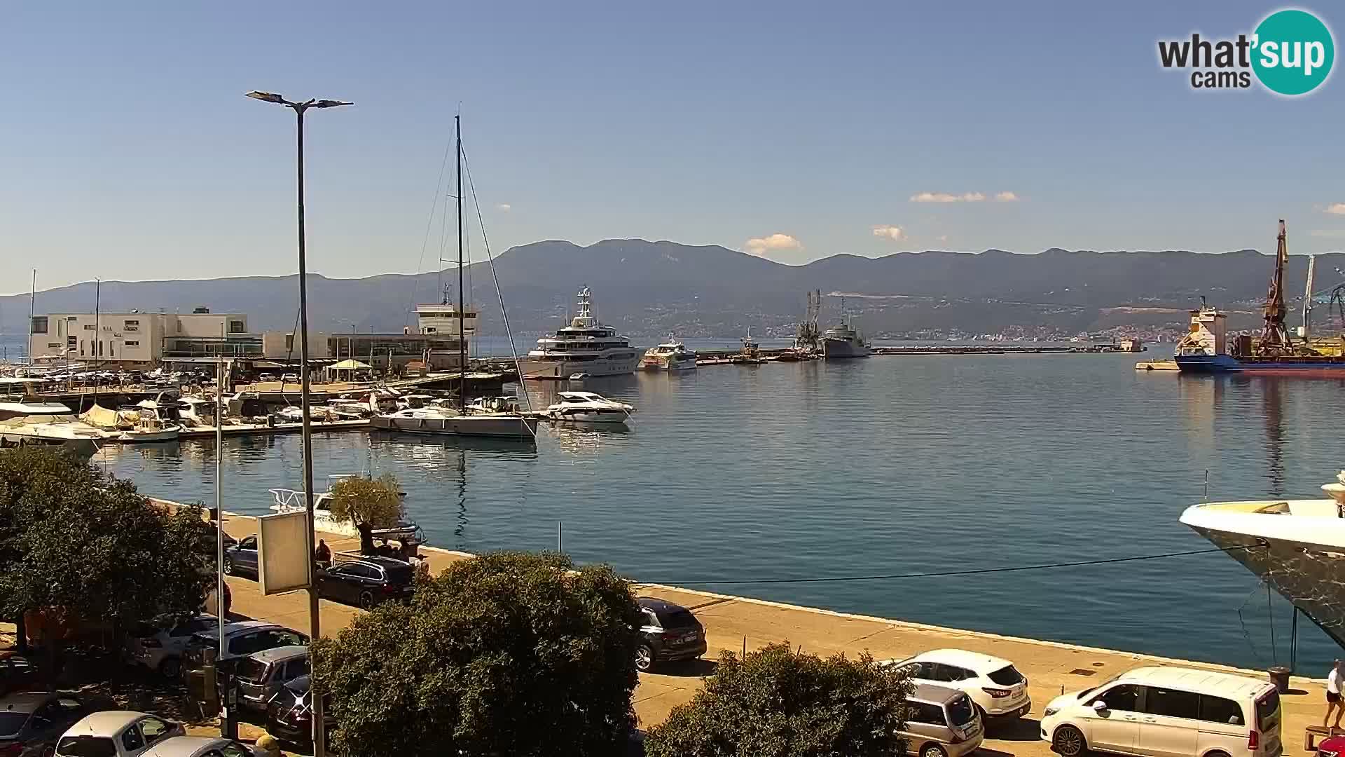 La Riva y Marina en Rijeka – Webcam en vivo Croacia