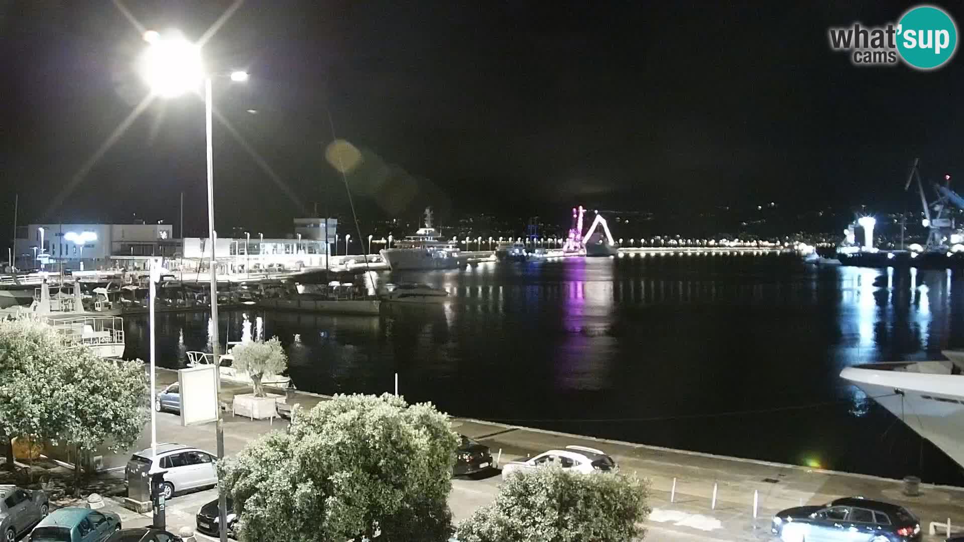 The Riva and Marina in Rijeka  – Live Webcam Croatia