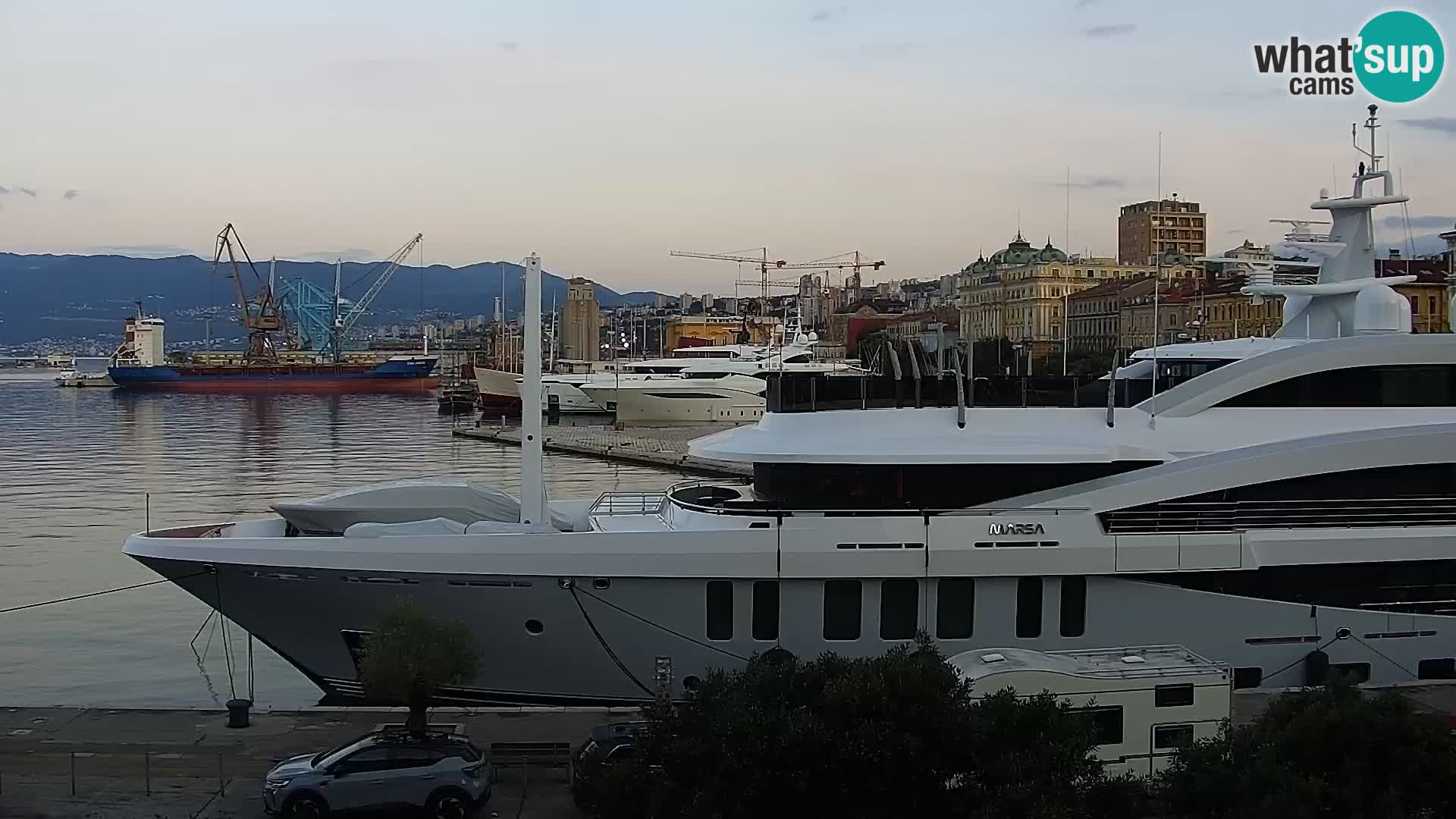 The Riva and Marina in Rijeka  – Live Webcam Croatia