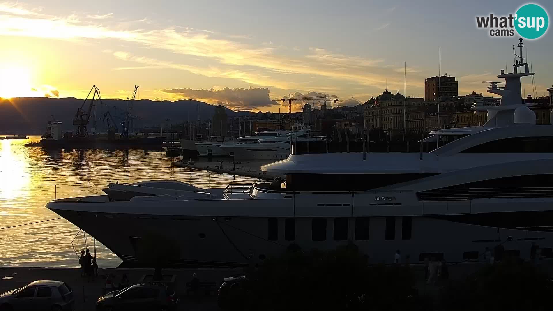 The Riva and Marina in Rijeka  – Live Webcam Croatia