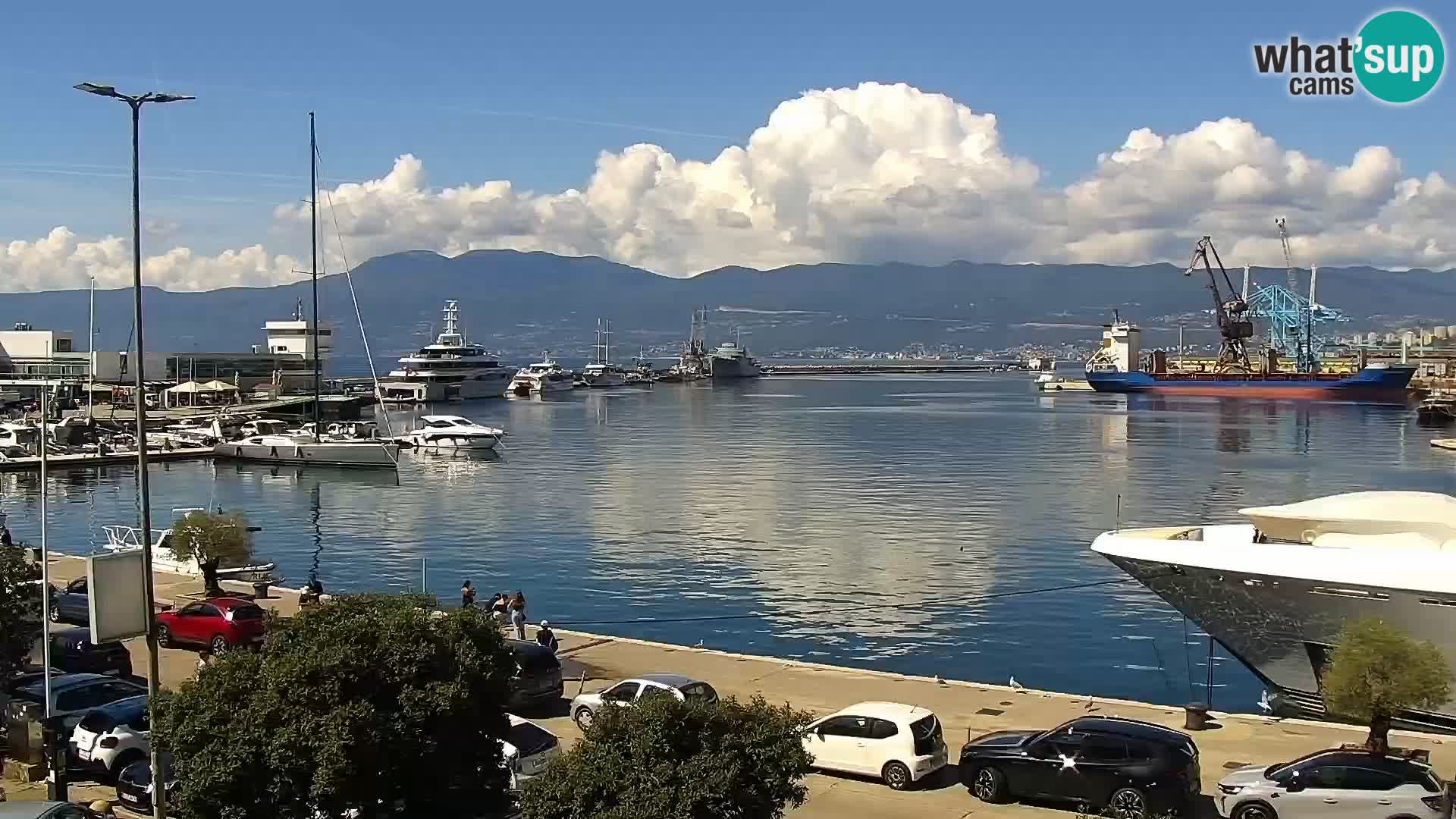 The Riva and Marina in Rijeka  – Live Webcam Croatia