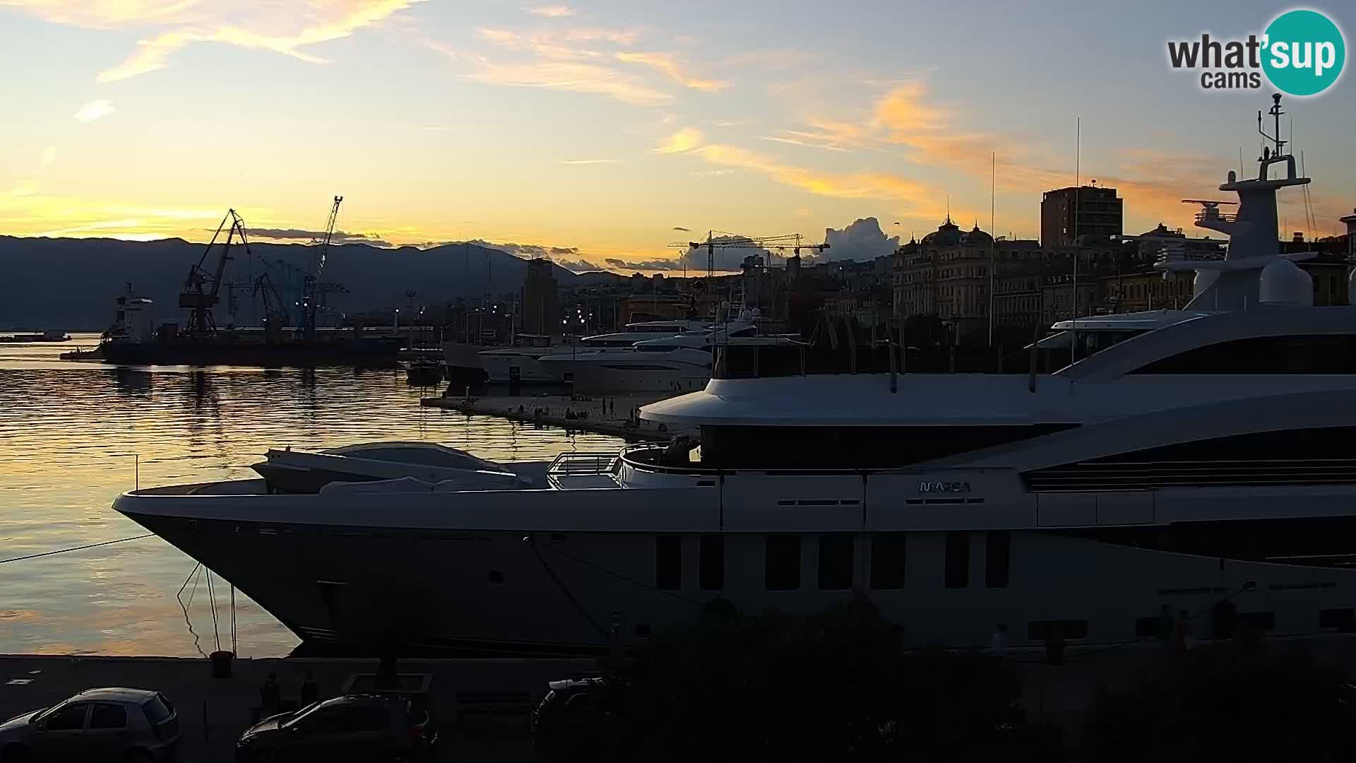 Die Riva und Marina in Rijeka – Live Webcam Kroatien