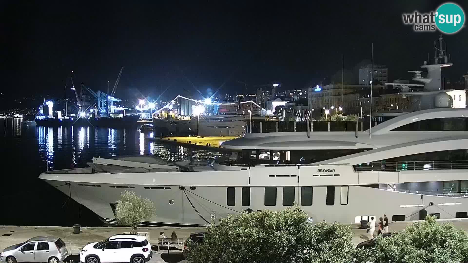 La Riva e la Marina a Rijeka (Fiume) – Live Webcam Croazia