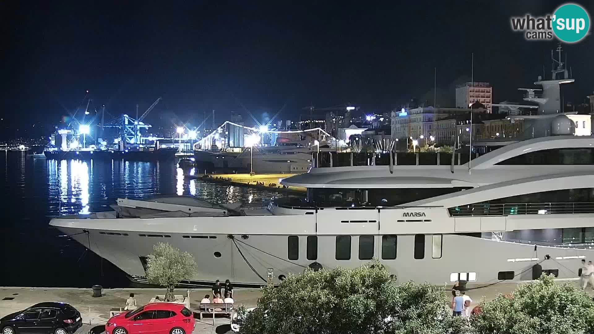 La Riva e la Marina a Rijeka (Fiume) – Live Webcam Croazia