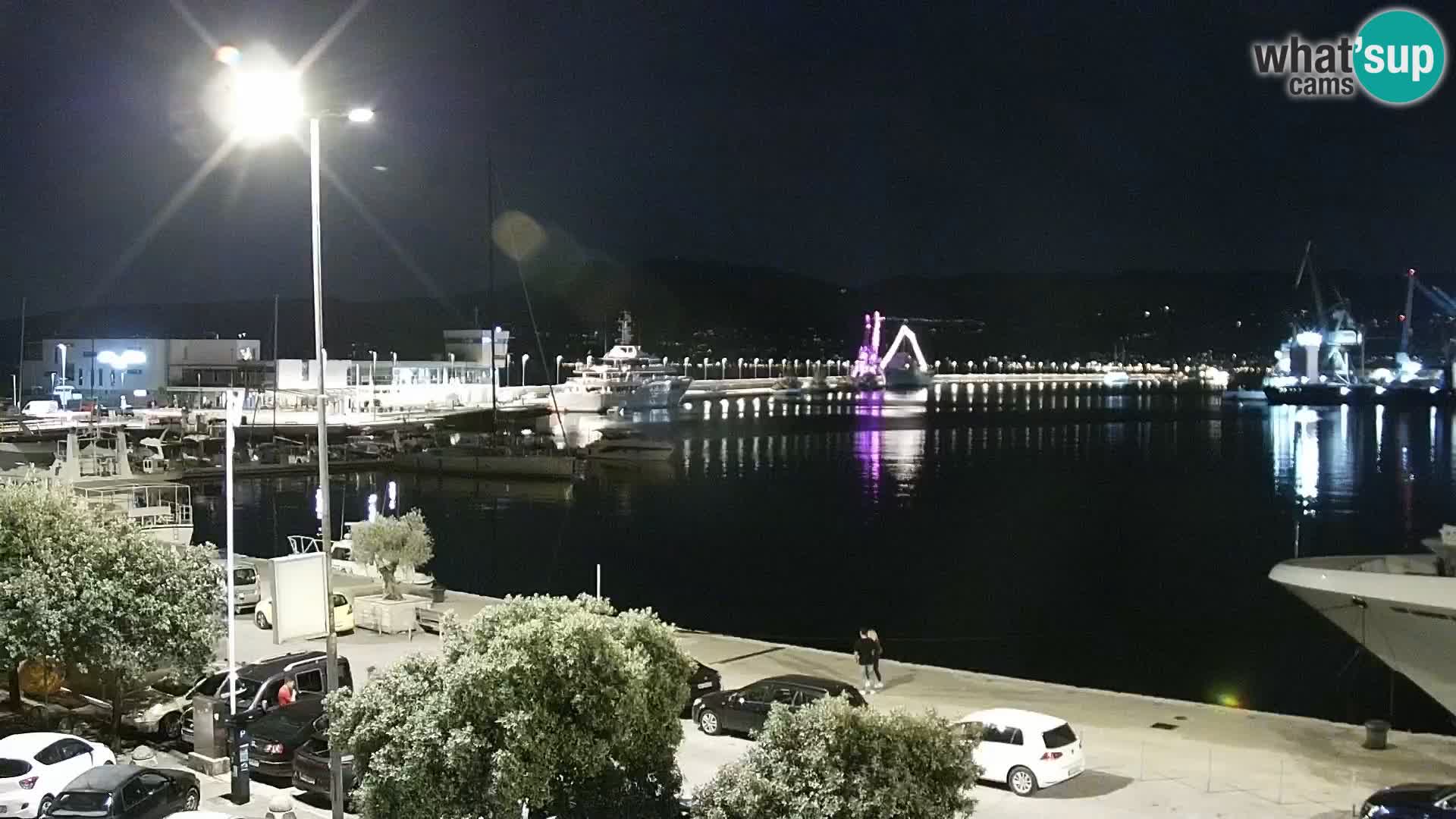Die Riva und Marina in Rijeka – Live Webcam Kroatien