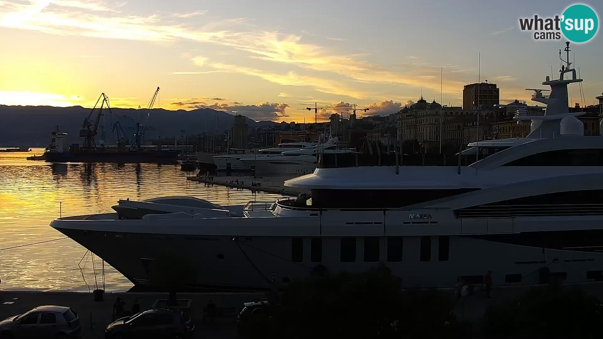 Die Riva und Marina in Rijeka – Live Webcam Kroatien