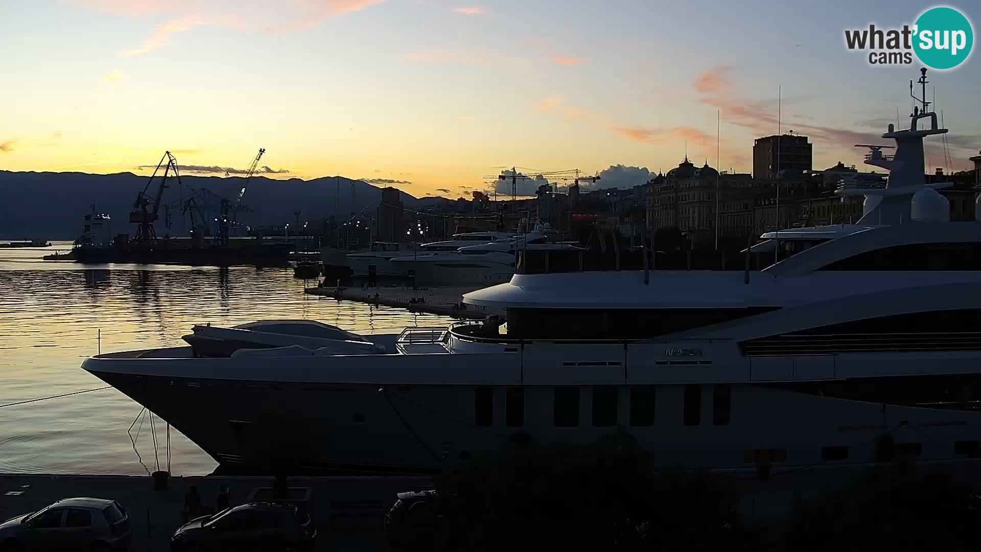 Die Riva und Marina in Rijeka – Live Webcam Kroatien