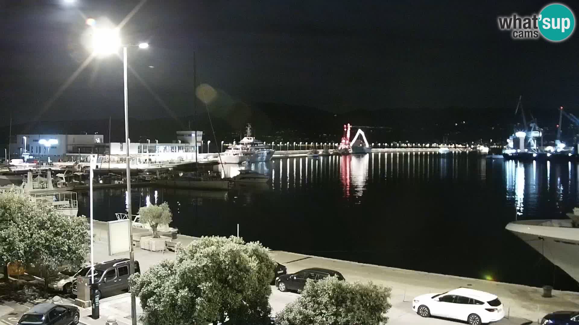 Die Riva und Marina in Rijeka – Live Webcam Kroatien