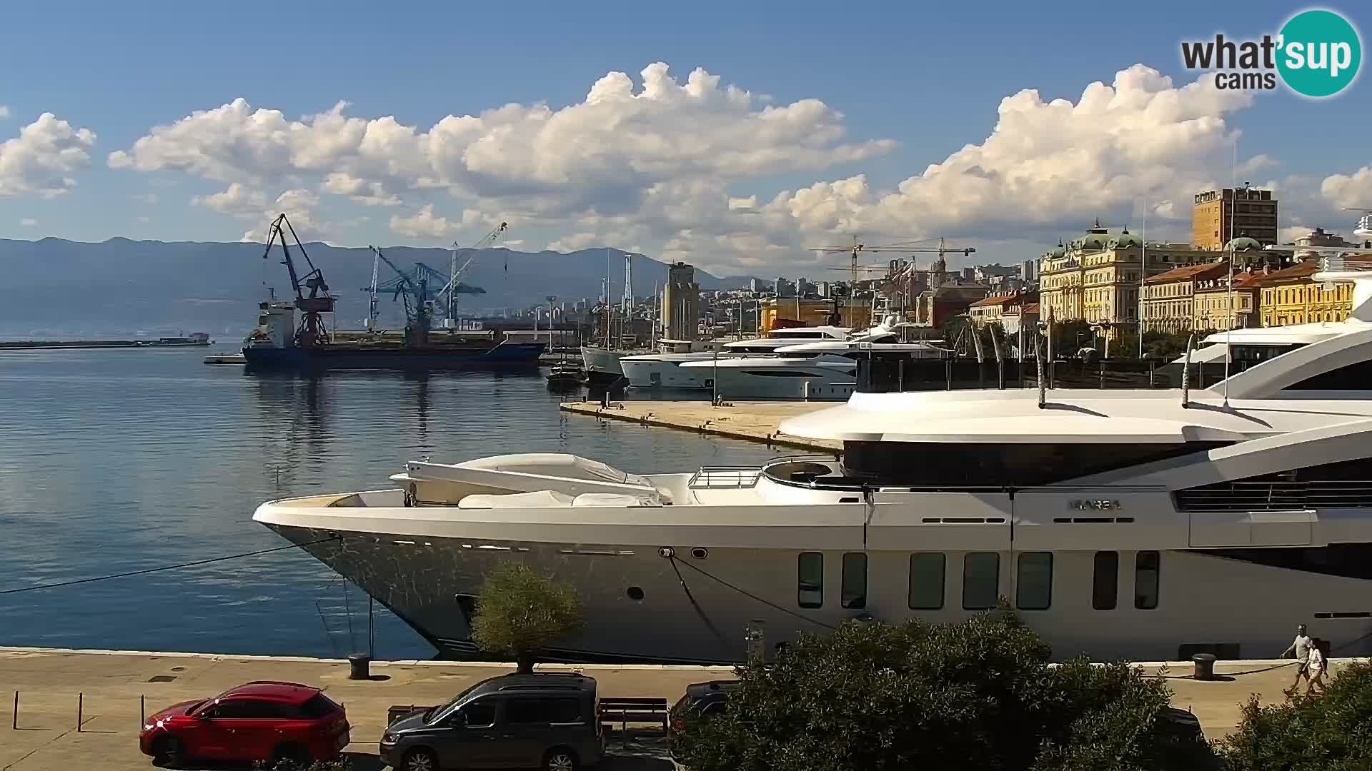 The Riva and Marina in Rijeka  – Live Webcam Croatia