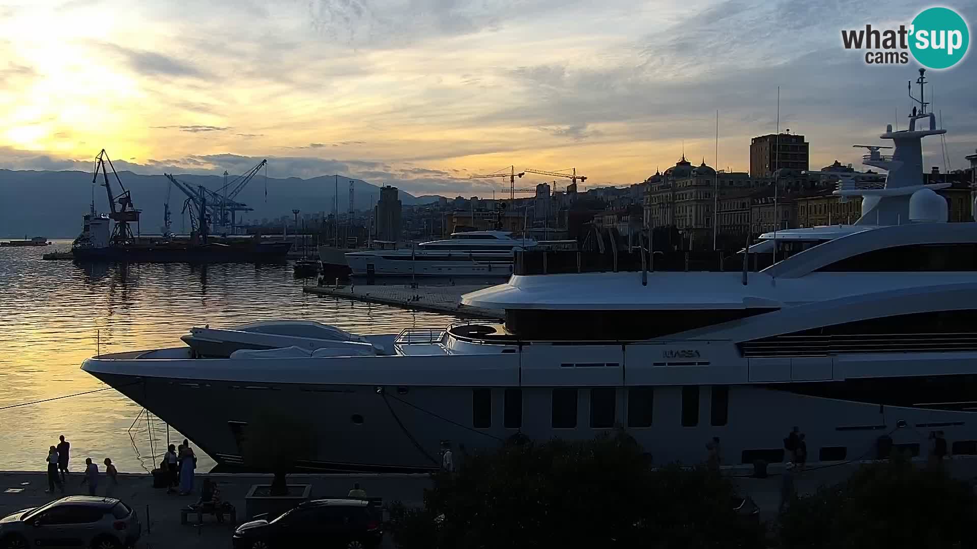 The Riva and Marina in Rijeka  – Live Webcam Croatia