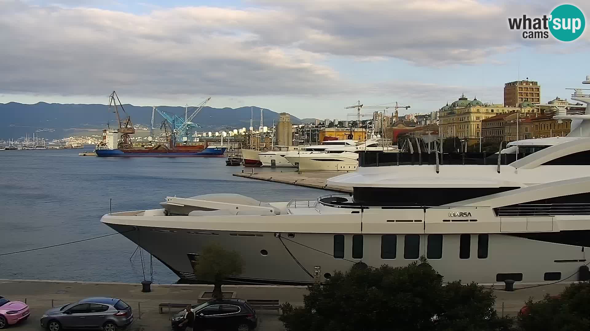 The Riva and Marina in Rijeka  – Live Webcam Croatia