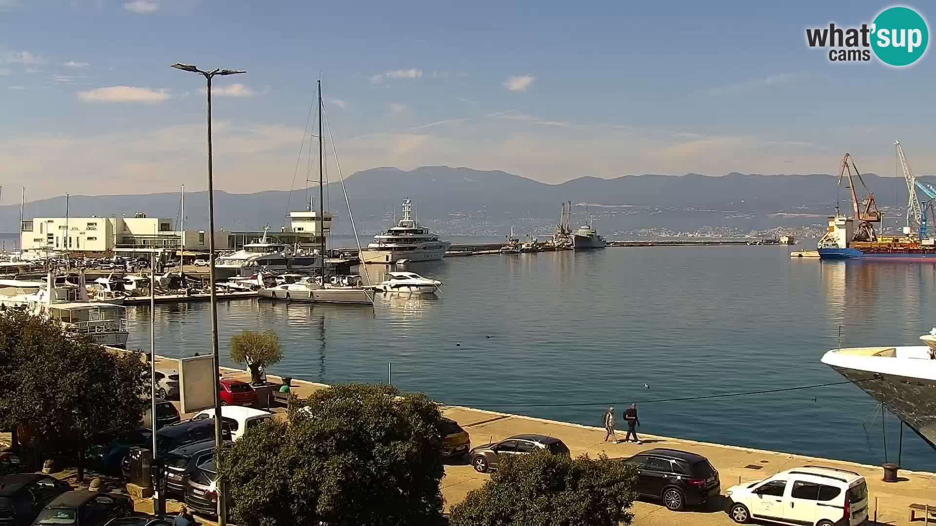The Riva and Marina in Rijeka  – Live Webcam Croatia