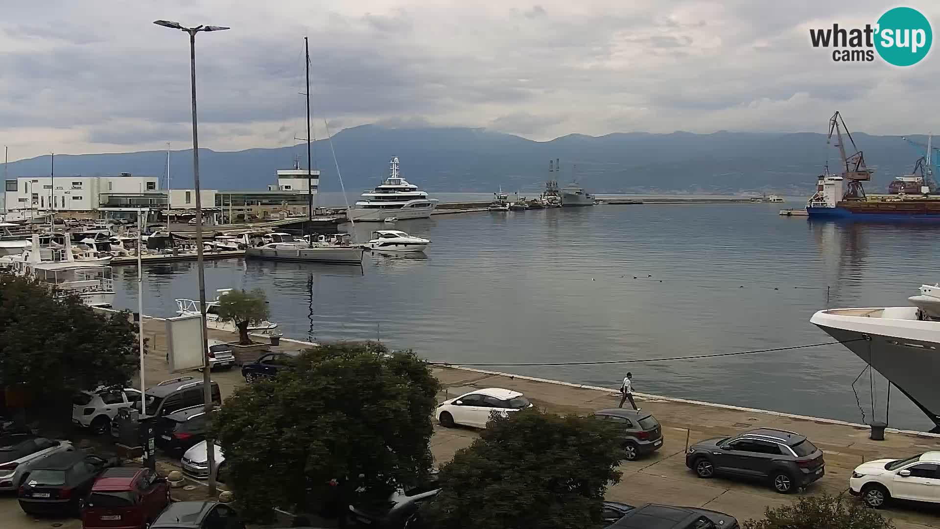 The Riva and Marina in Rijeka  – Live Webcam Croatia